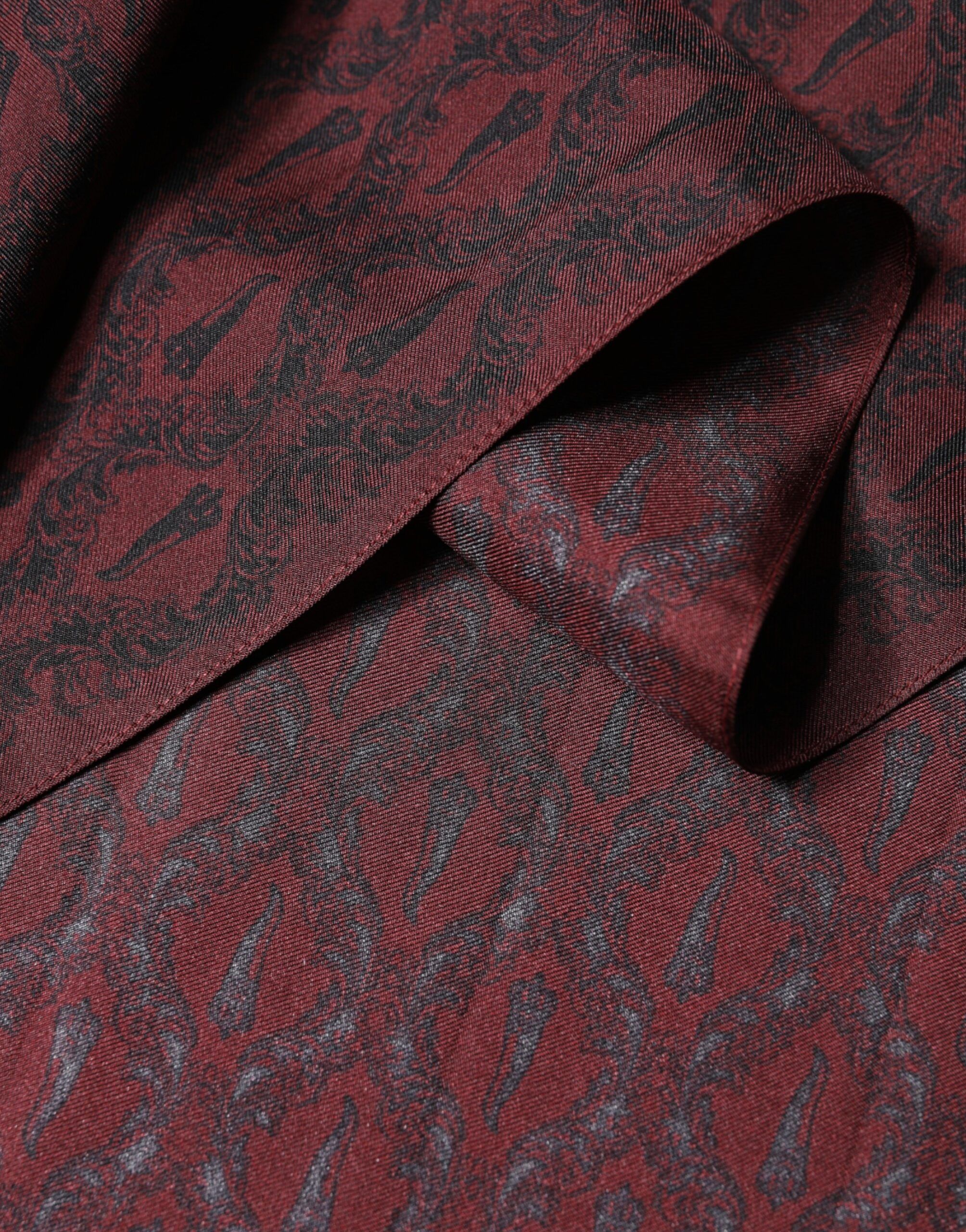 Patterned Silk Wrap Foulard Men 133cm x 22cm Men's Scarf - Dolce & Gabbana - Modalova