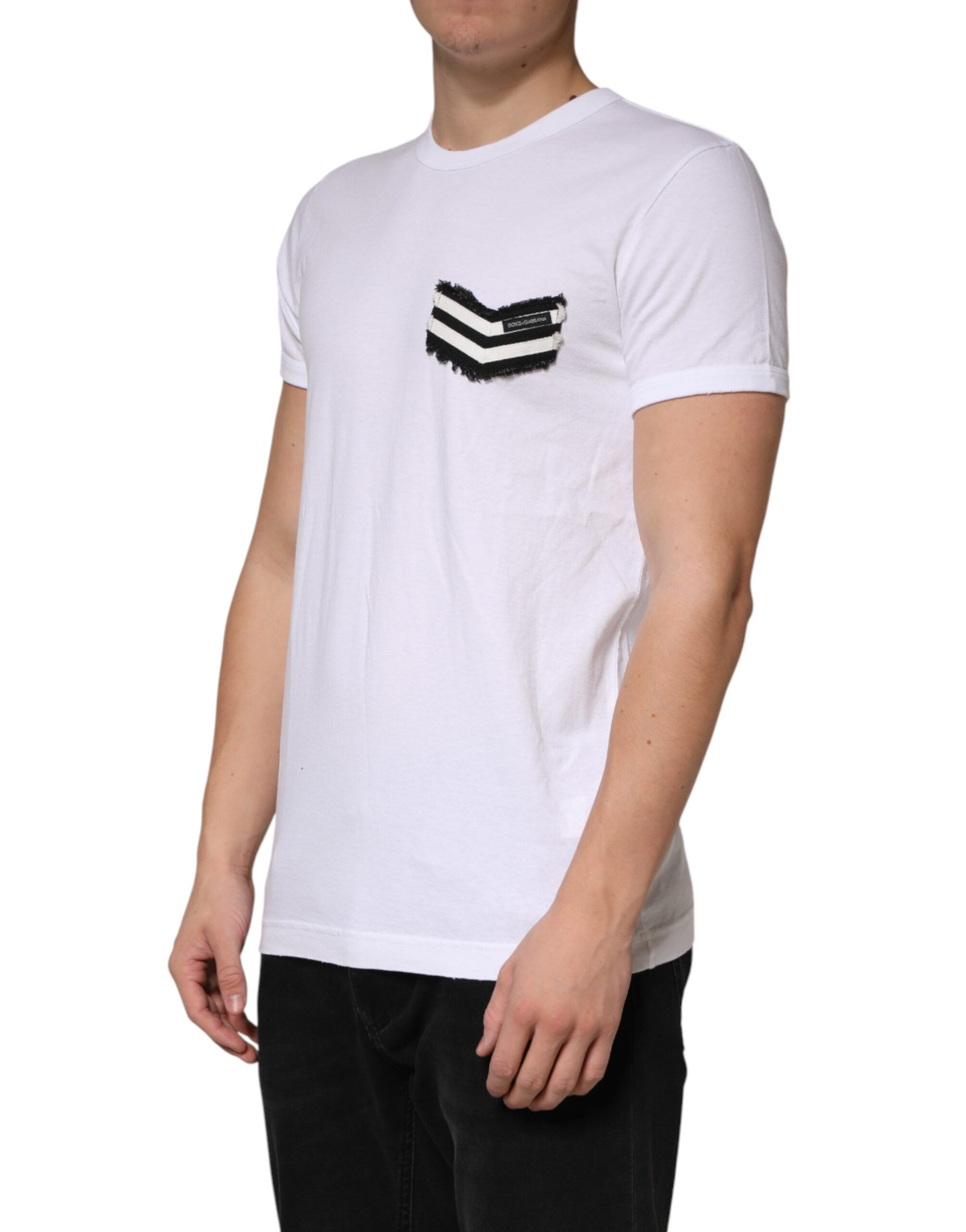 Stripes Cotton Crew Neck Tee Men's T-shirt - Dolce & Gabbana - Modalova