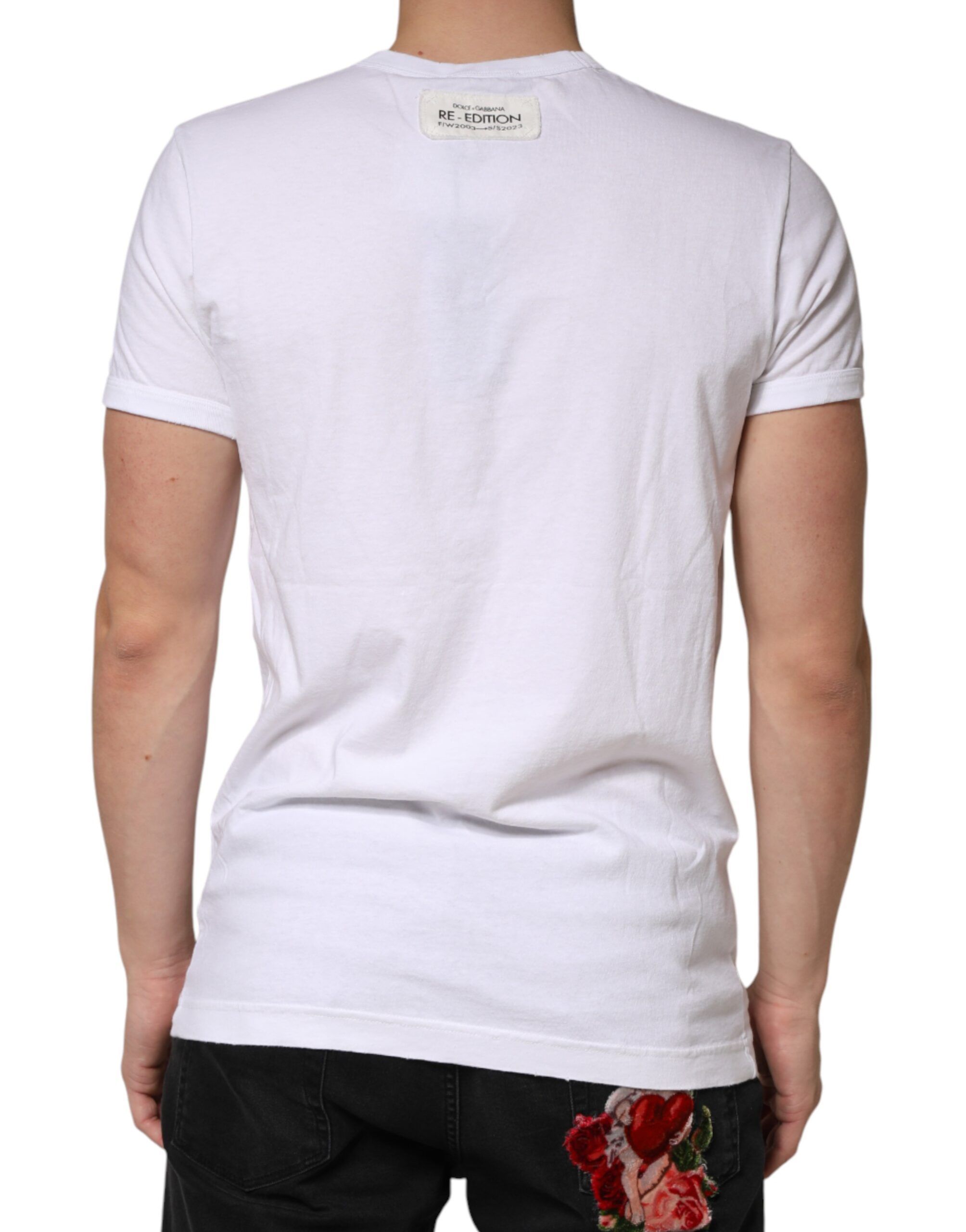 Stripes Cotton Crew Neck Tee Men's T-shirt - Dolce & Gabbana - Modalova