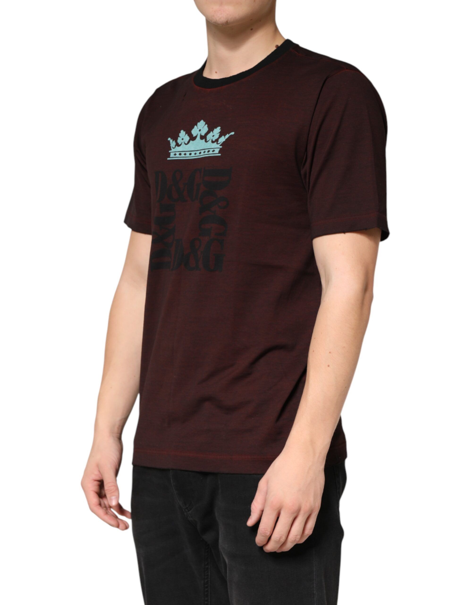 DG Crown Cotton Crew Neck Men Men's T-shirt - Dolce & Gabbana - Modalova