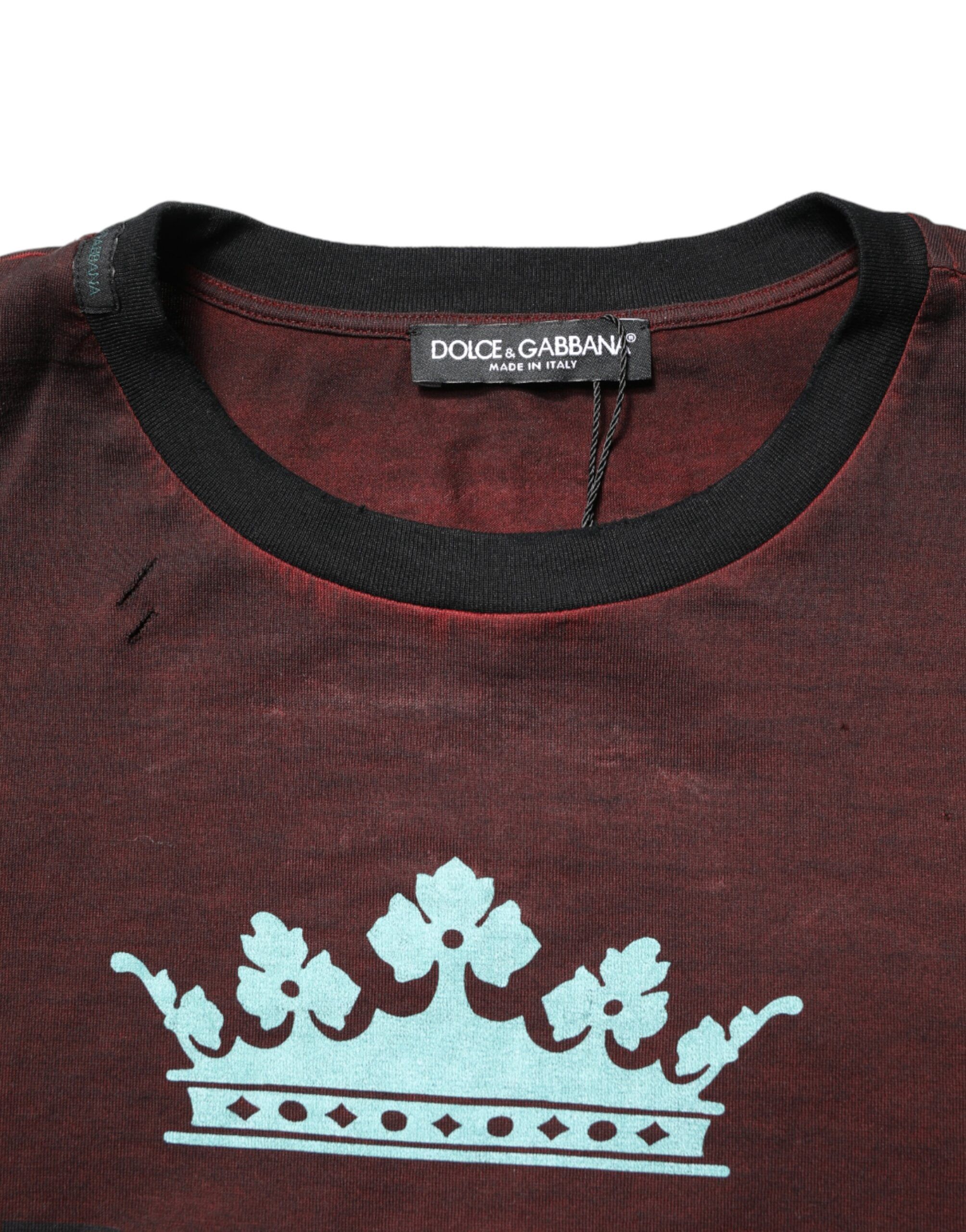 DG Crown Cotton Crew Neck Men Men's T-shirt - Dolce & Gabbana - Modalova