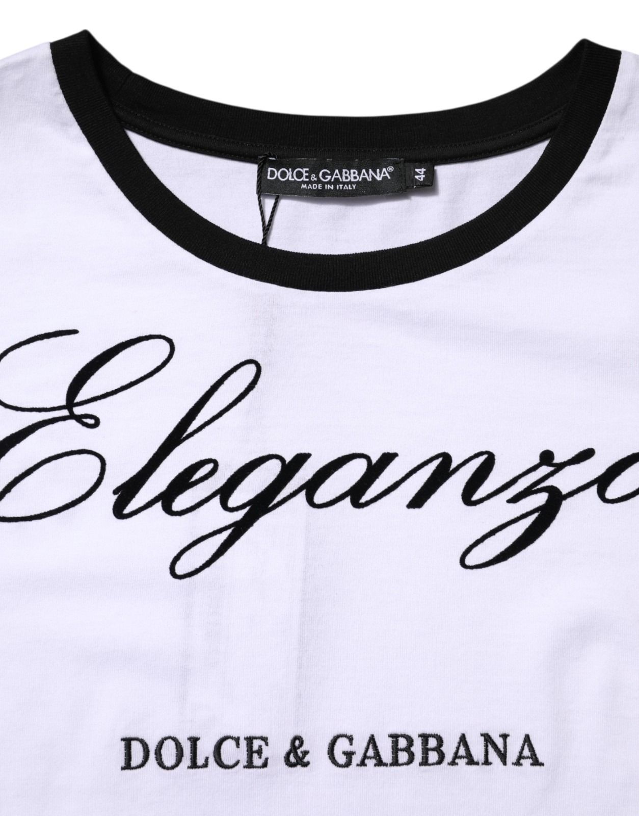 Eleganza Cotton Crew Neck Tee Women's T-shirt - Dolce & Gabbana - Modalova