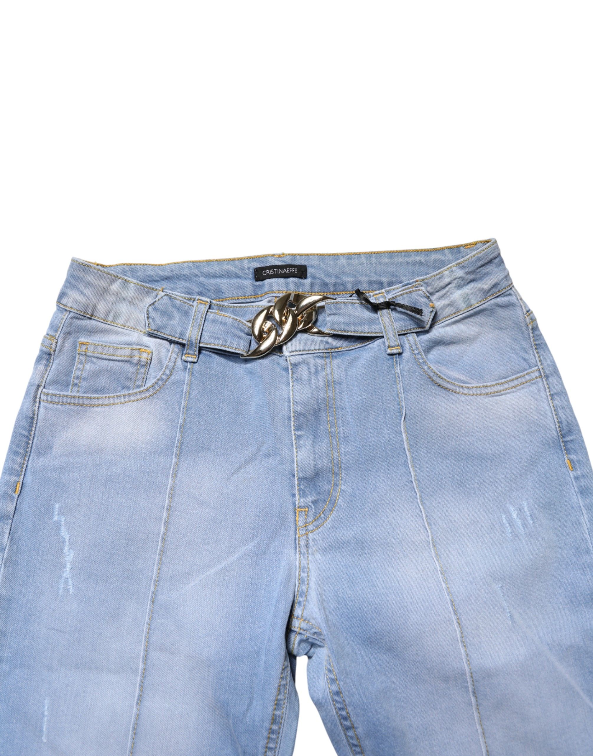 Washed High Waist Bootcut Denim Women's Jeans (Pre-Owned) - CRISTINAEFFE - Modalova