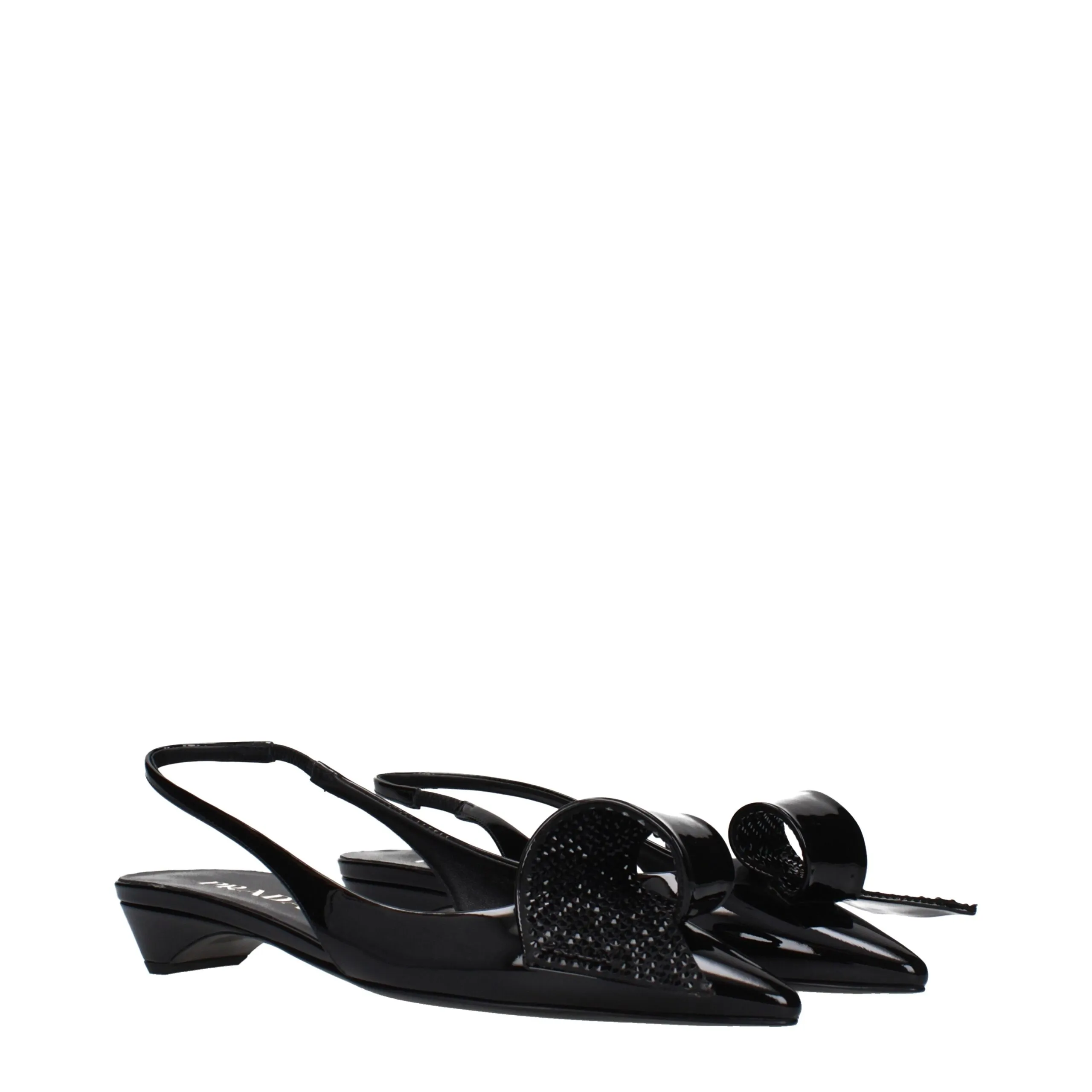 Leather Flat Women's Sandals - Prada - Modalova