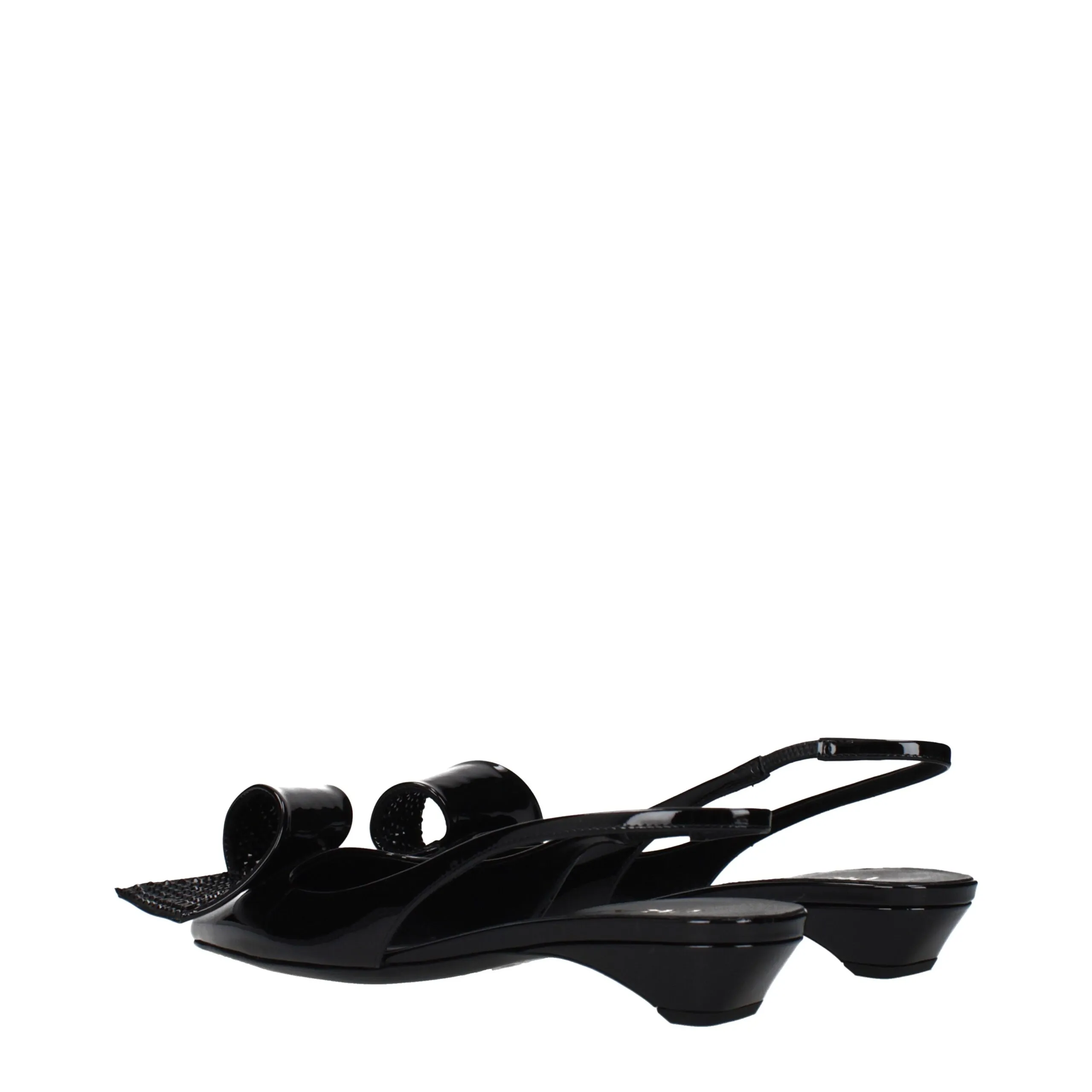Leather Flat Women's Sandals - Prada - Modalova