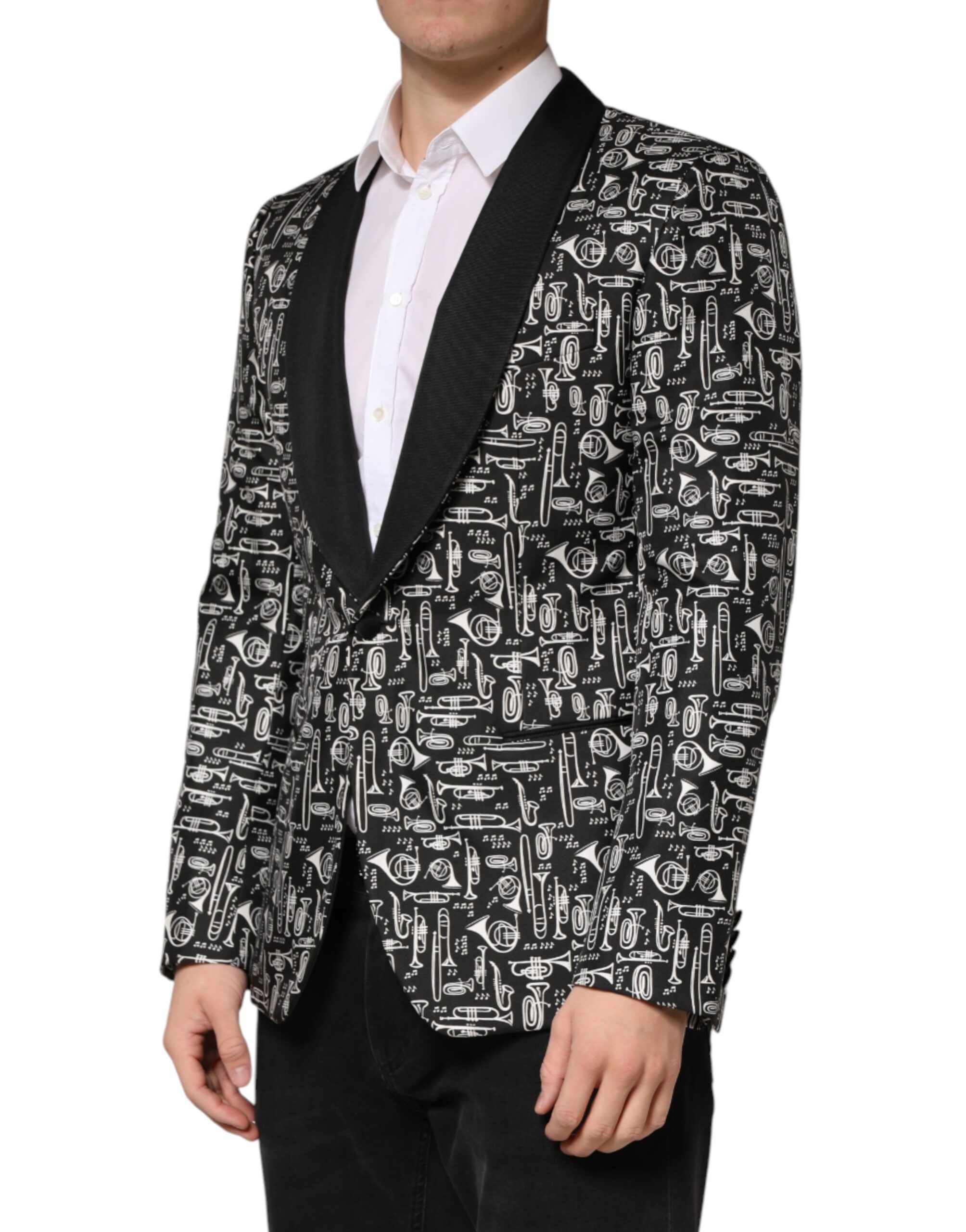 Jazz Club Silk Single Breasted Men's Blazer - Dolce & Gabbana - Modalova
