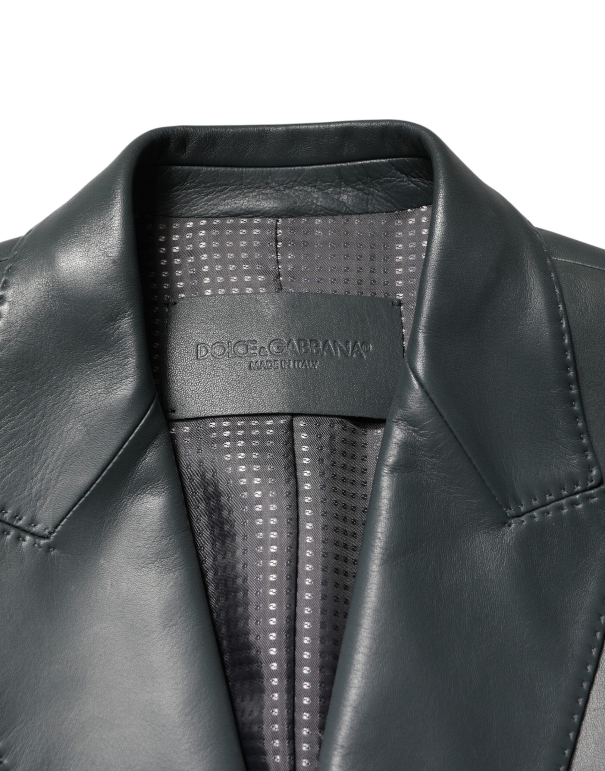 Leather Double Breasted 2Button Men's Blazer (Pre-Owned) - Dolce & Gabbana - Modalova