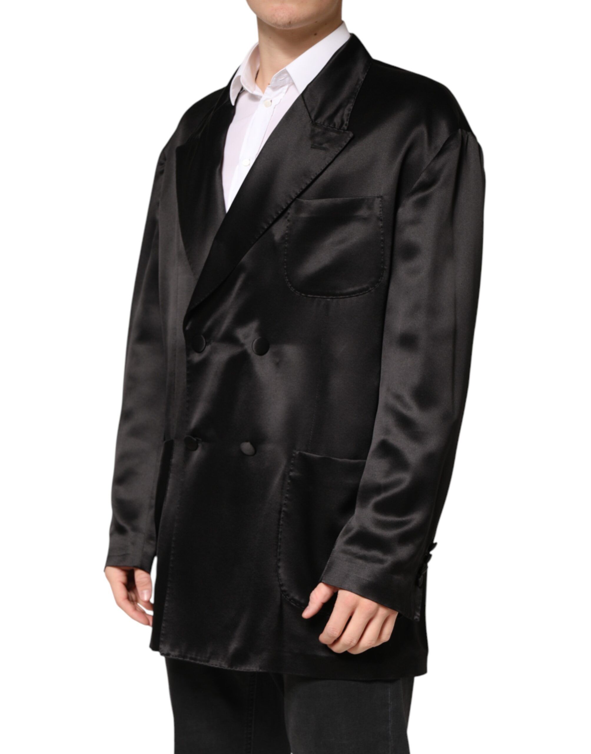 Silk Double Breasted 2 Button Men's Blazer - Dolce & Gabbana - Modalova