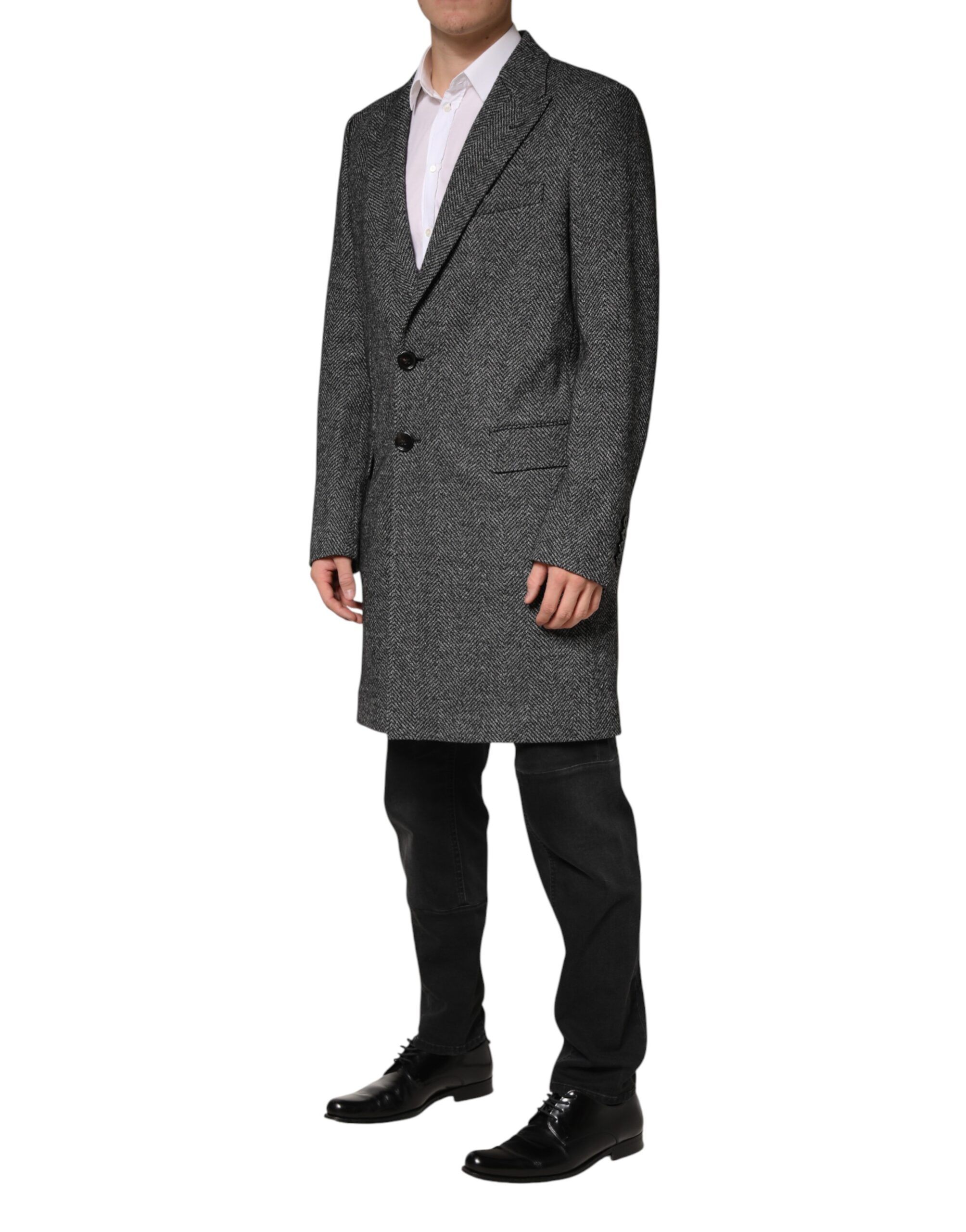 Wool Blend Long Trench Coat Men Men's Jacket - Dolce & Gabbana - Modalova