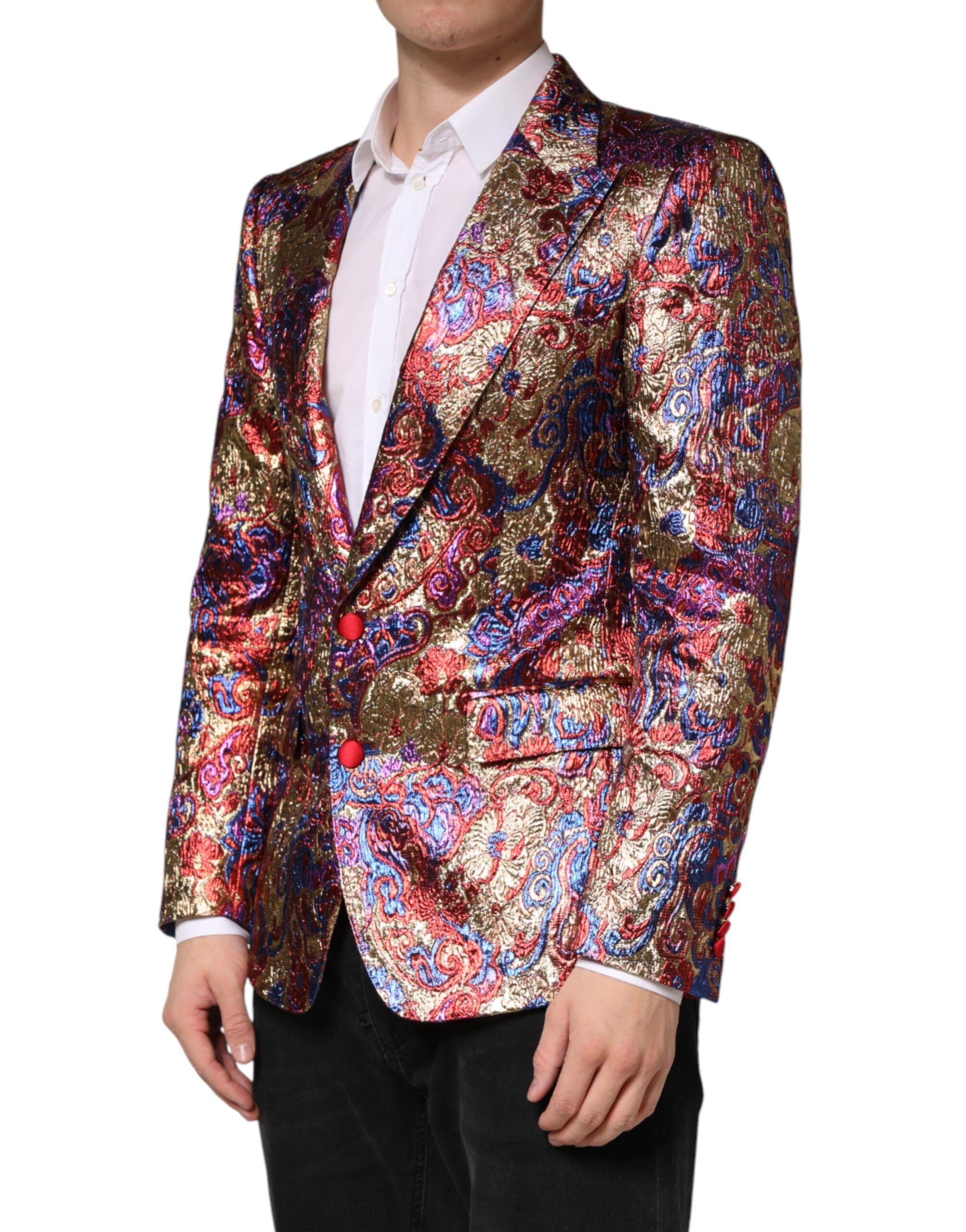 Jacquard Single Breasted Men's Blazer - Dolce & Gabbana - Modalova
