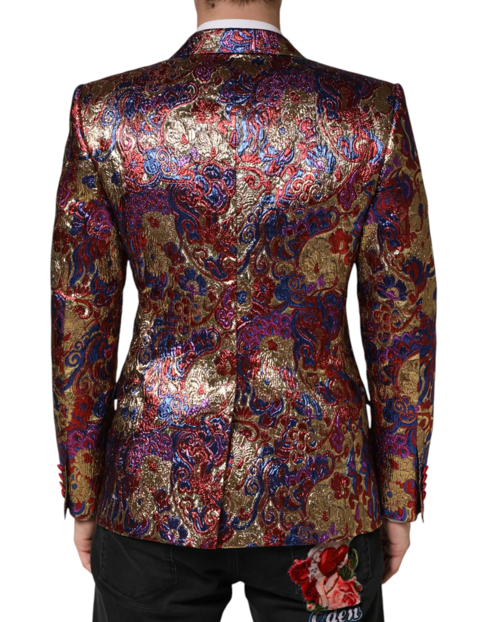 Jacquard Single Breasted Men's Blazer - Dolce & Gabbana - Modalova