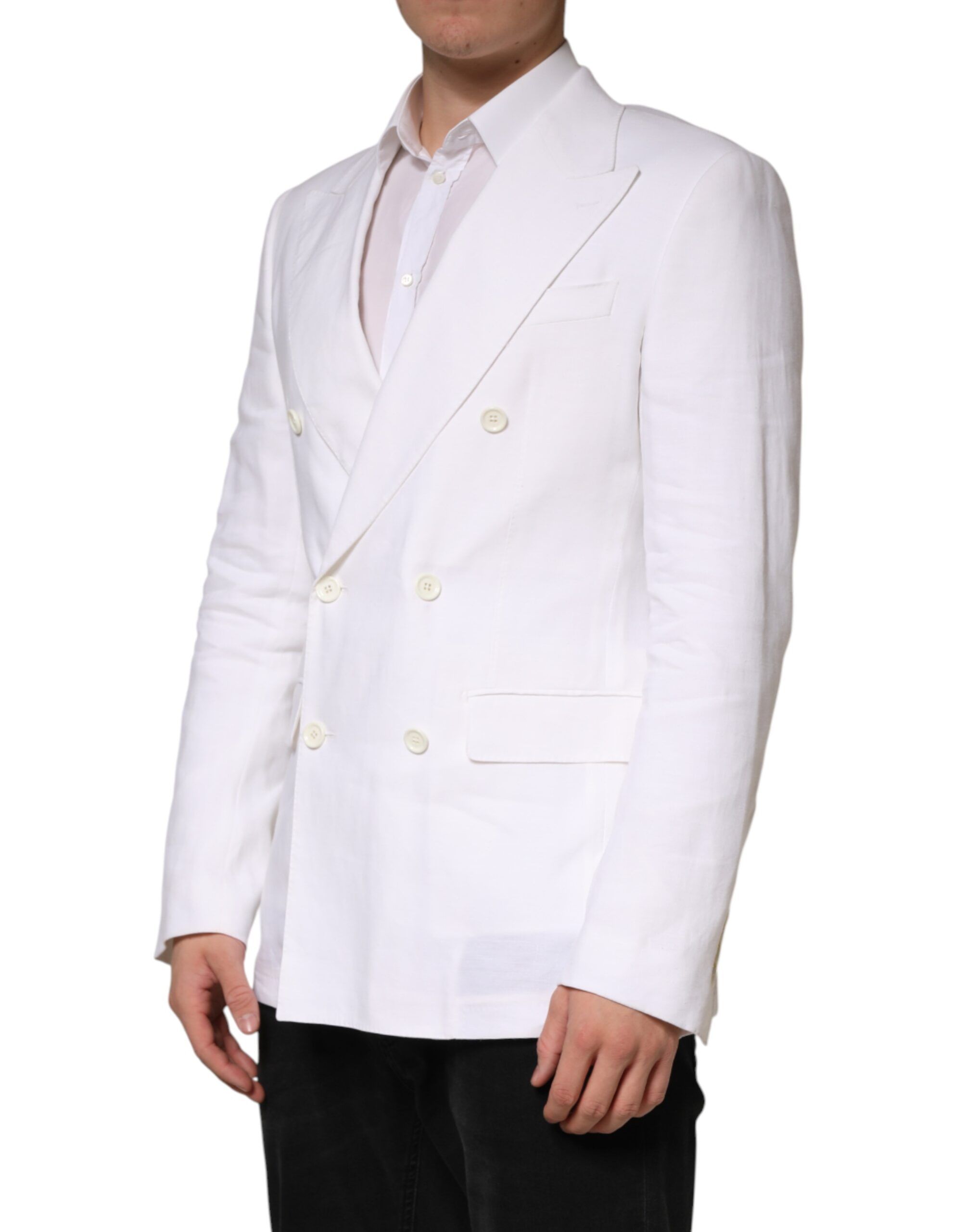 Linen Double Breasted 2 Button Men's Blazer (Pre-Owned) - Dolce & Gabbana - Modalova