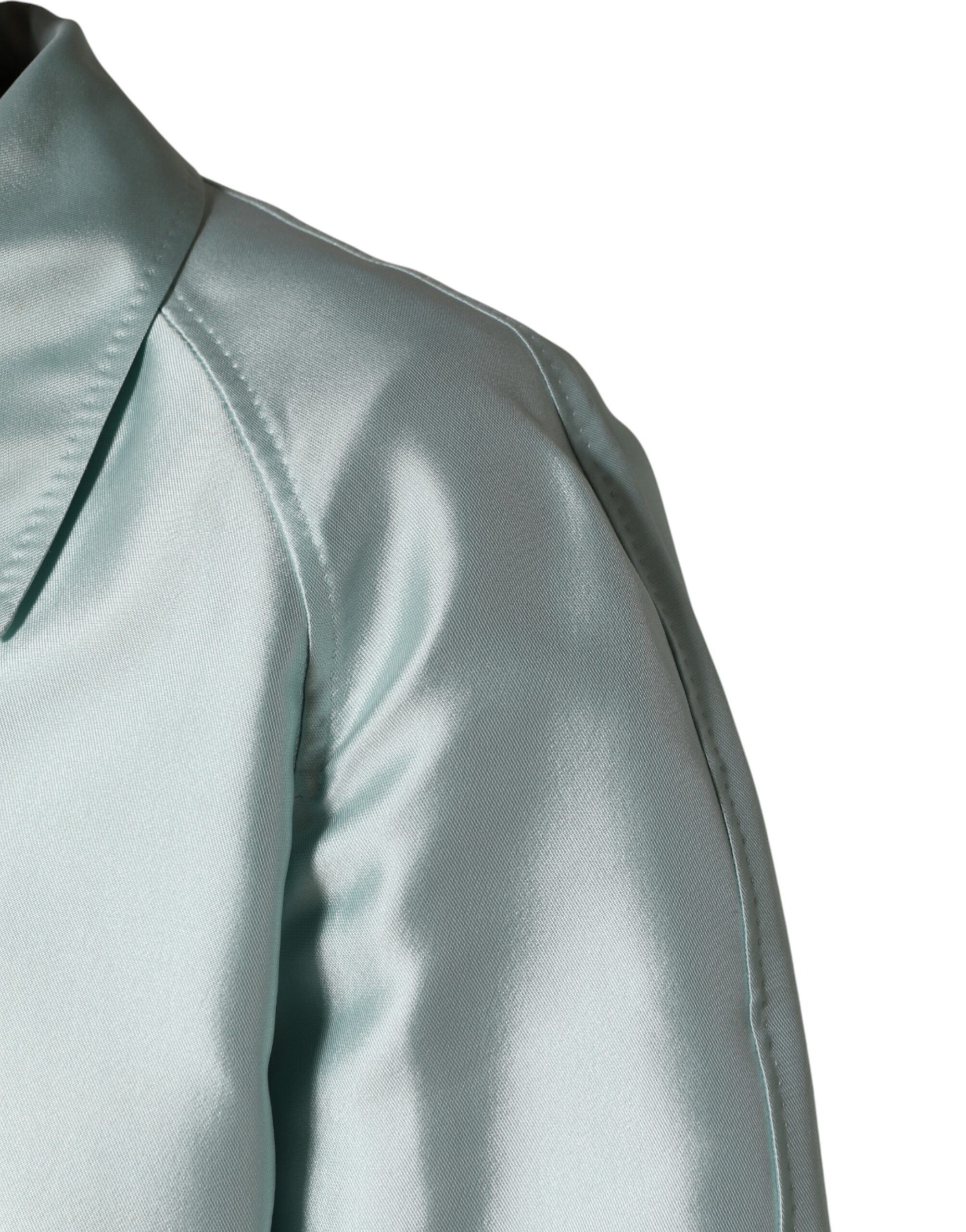 Satin Collared Long Trench Coat Men's Jacket (Pre-Owned) - Dolce & Gabbana - Modalova