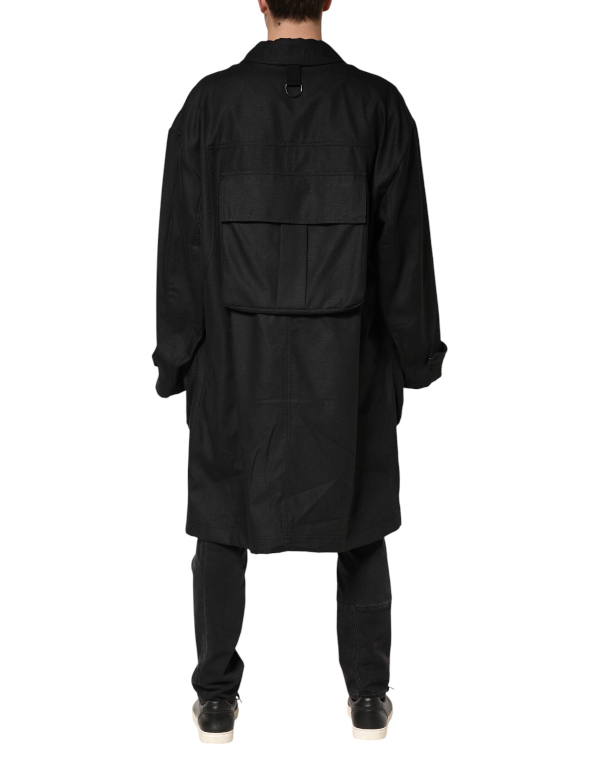 Pockets Collared Trench Coat Men's Jacket - Dolce & Gabbana - Modalova