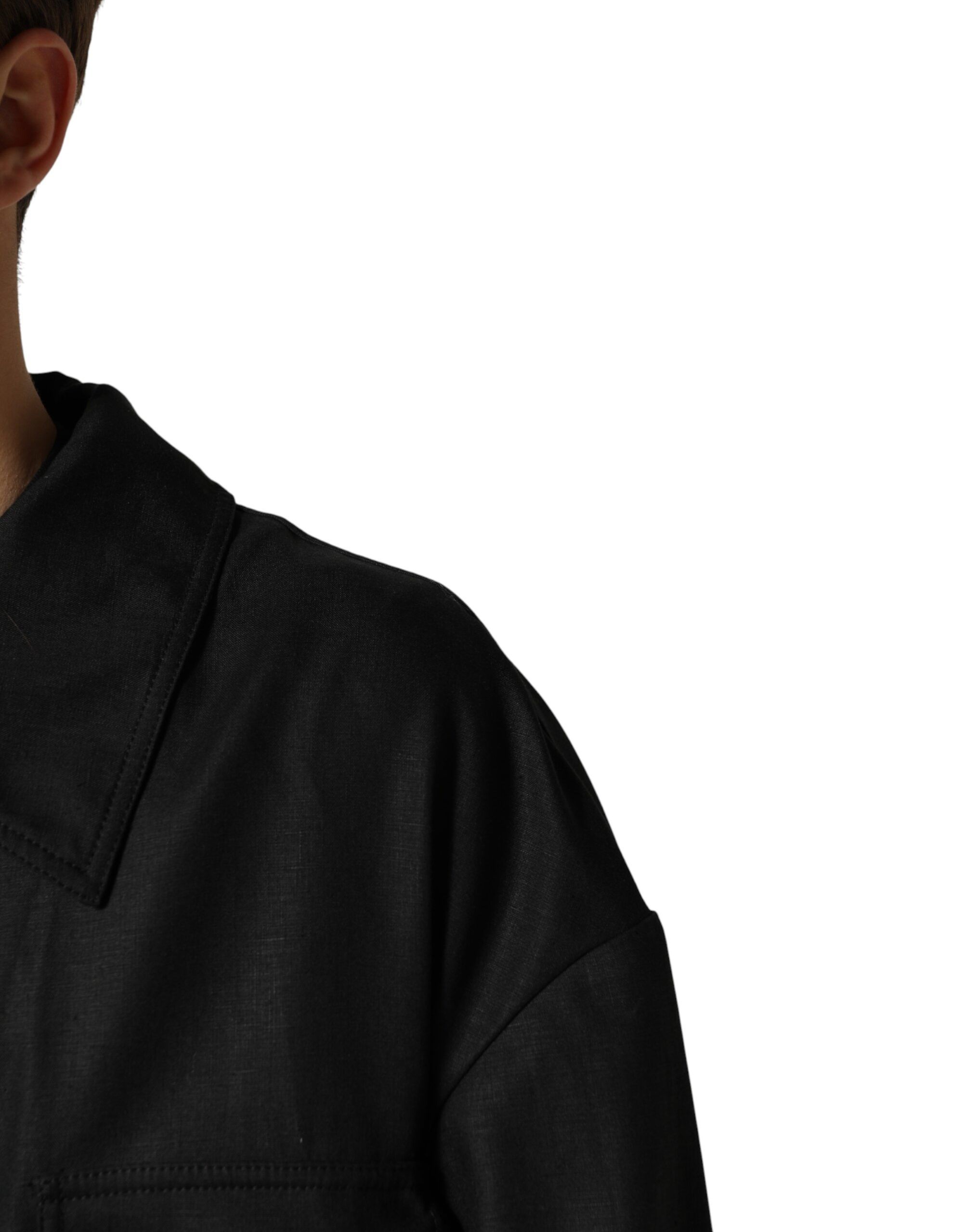 Pockets Collared Trench Coat Men's Jacket - Dolce & Gabbana - Modalova