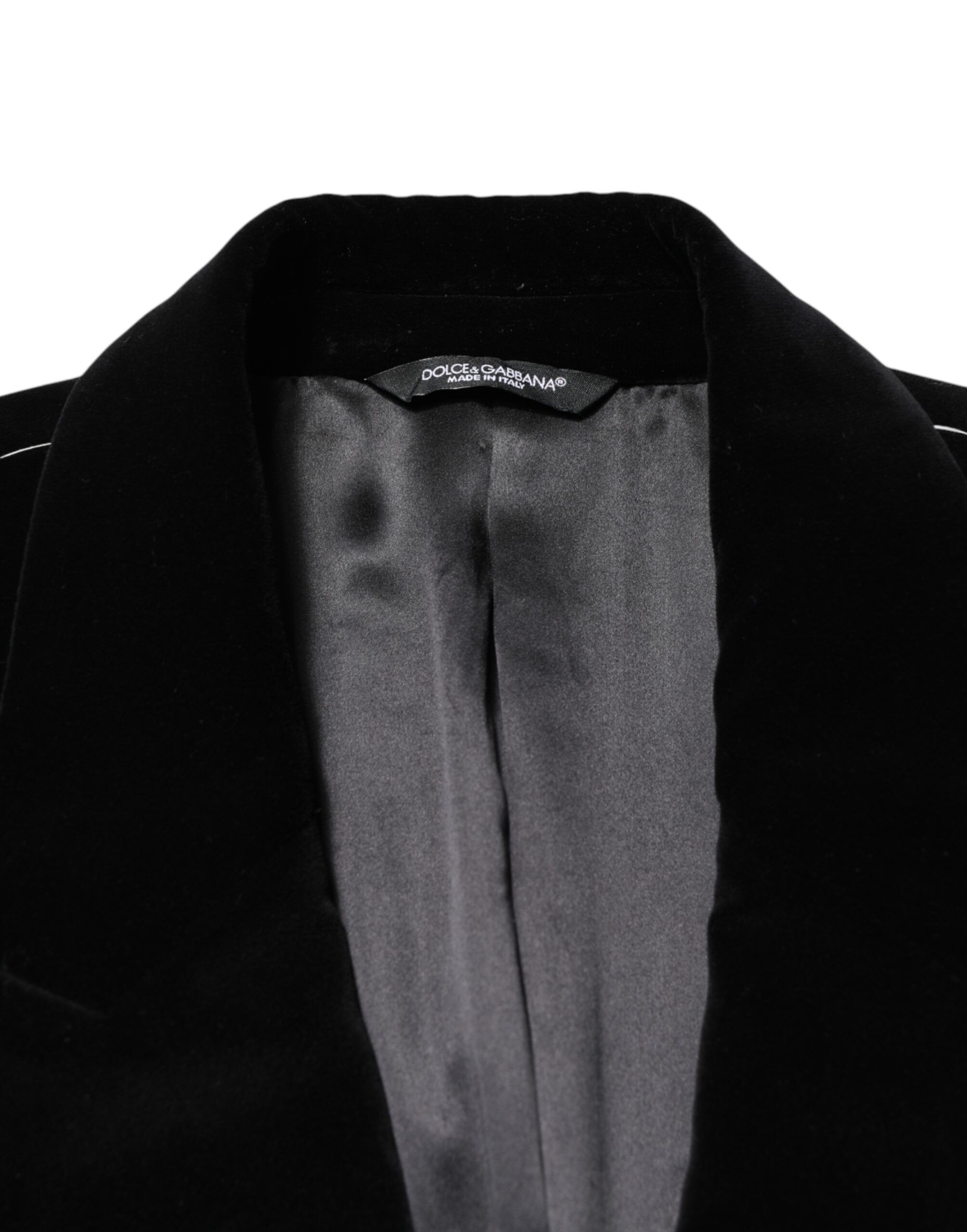 Cotton Velvet Long Trench Coat Men's Jacket - Dolce & Gabbana - Modalova