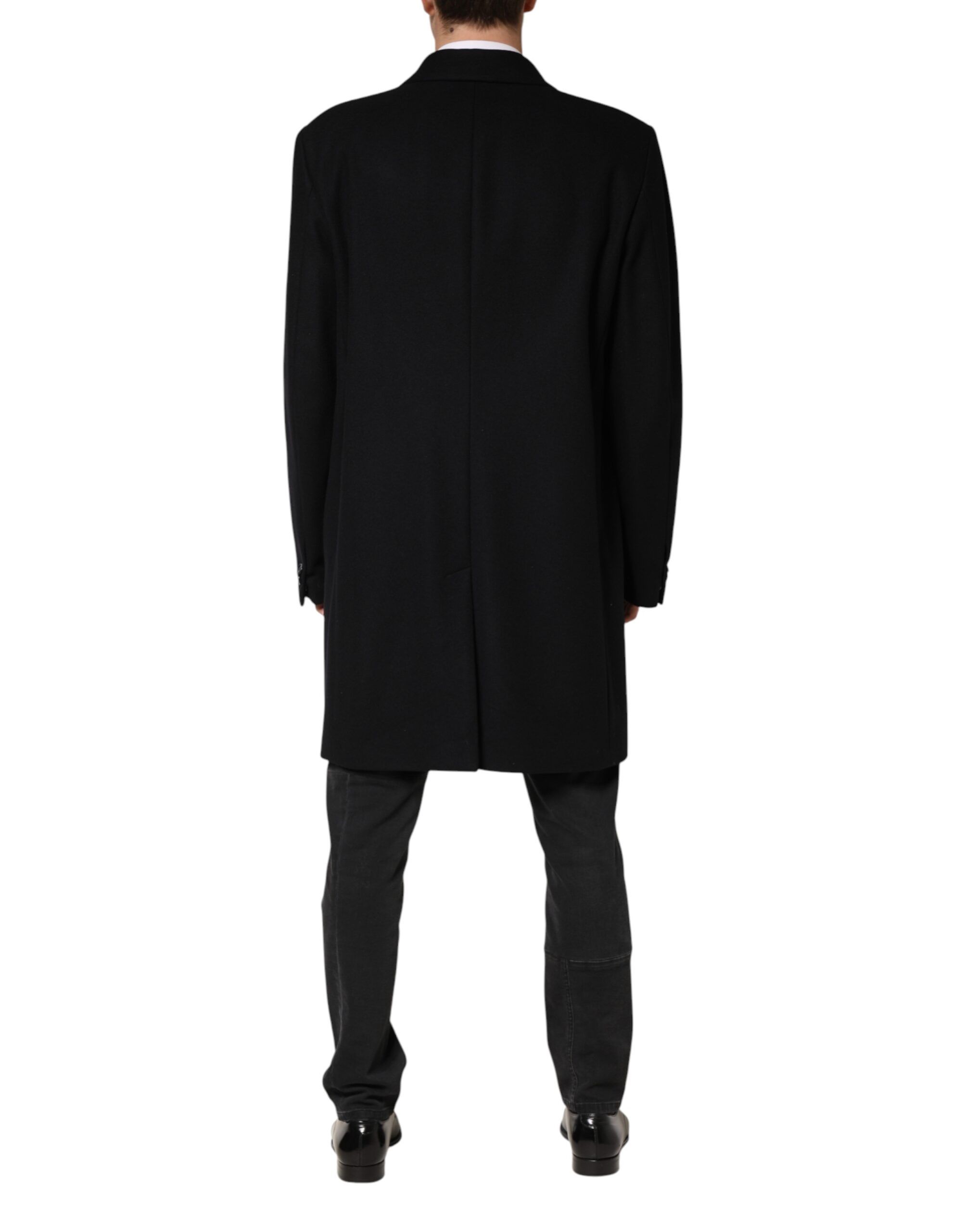 Wool Single Breasted Long Coat Men's Jacket - Dolce & Gabbana - Modalova