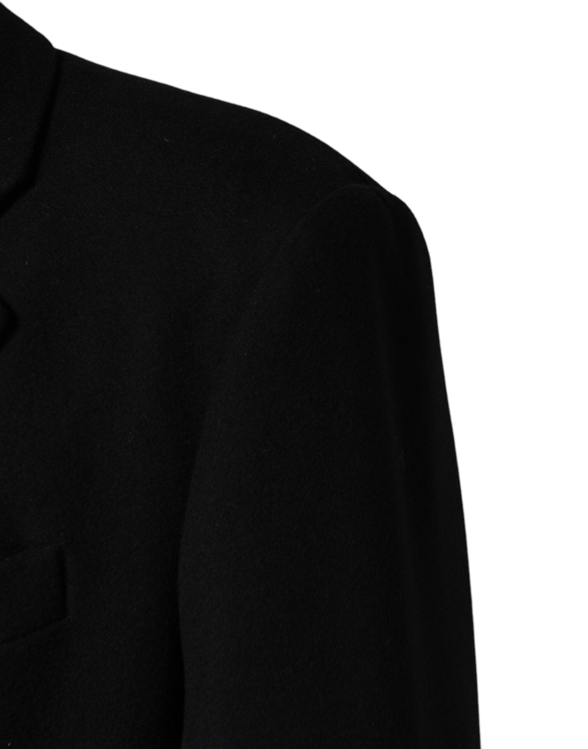 Wool Single Breasted Long Coat Men's Jacket - Dolce & Gabbana - Modalova