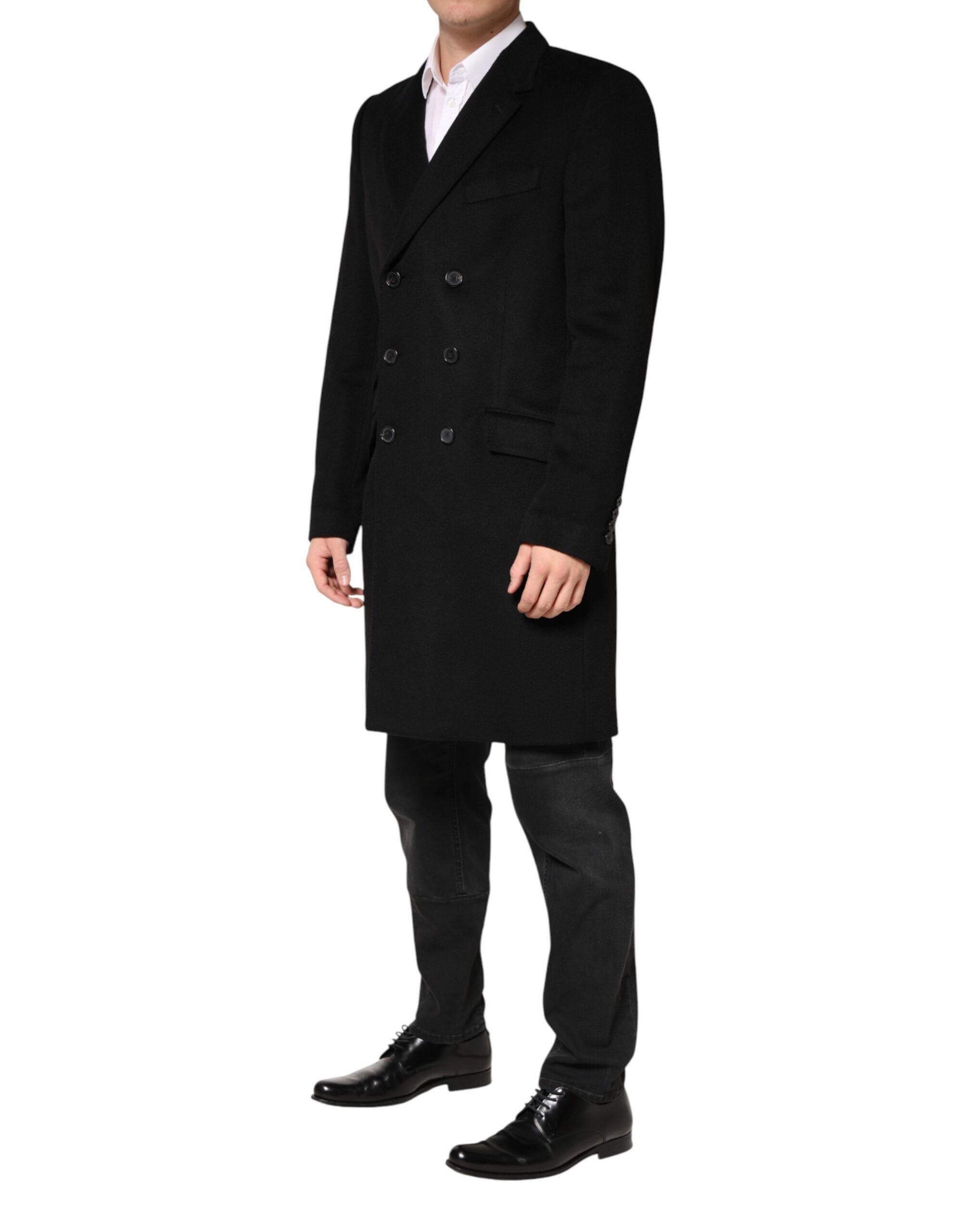 Wool Double Breasted TrenchCoat Men's Jacket - Dolce & Gabbana - Modalova
