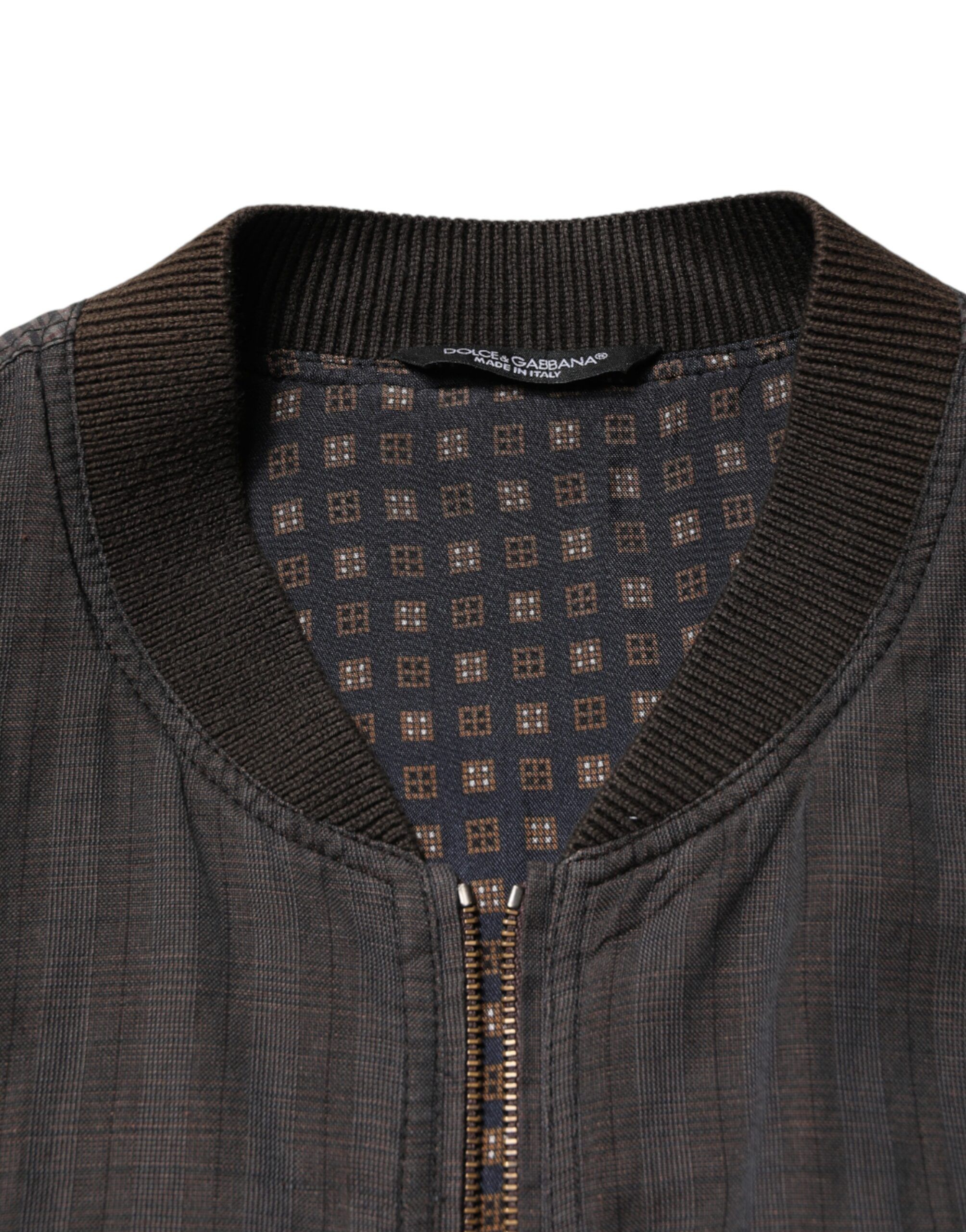 Stripes Cotton Full Zip Bomber Men's Jacket - Dolce & Gabbana - Modalova