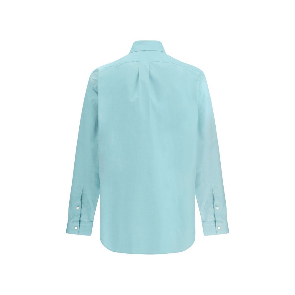 Fendi Blue Cotton Dress Men's Shirt - Fendi - Modalova