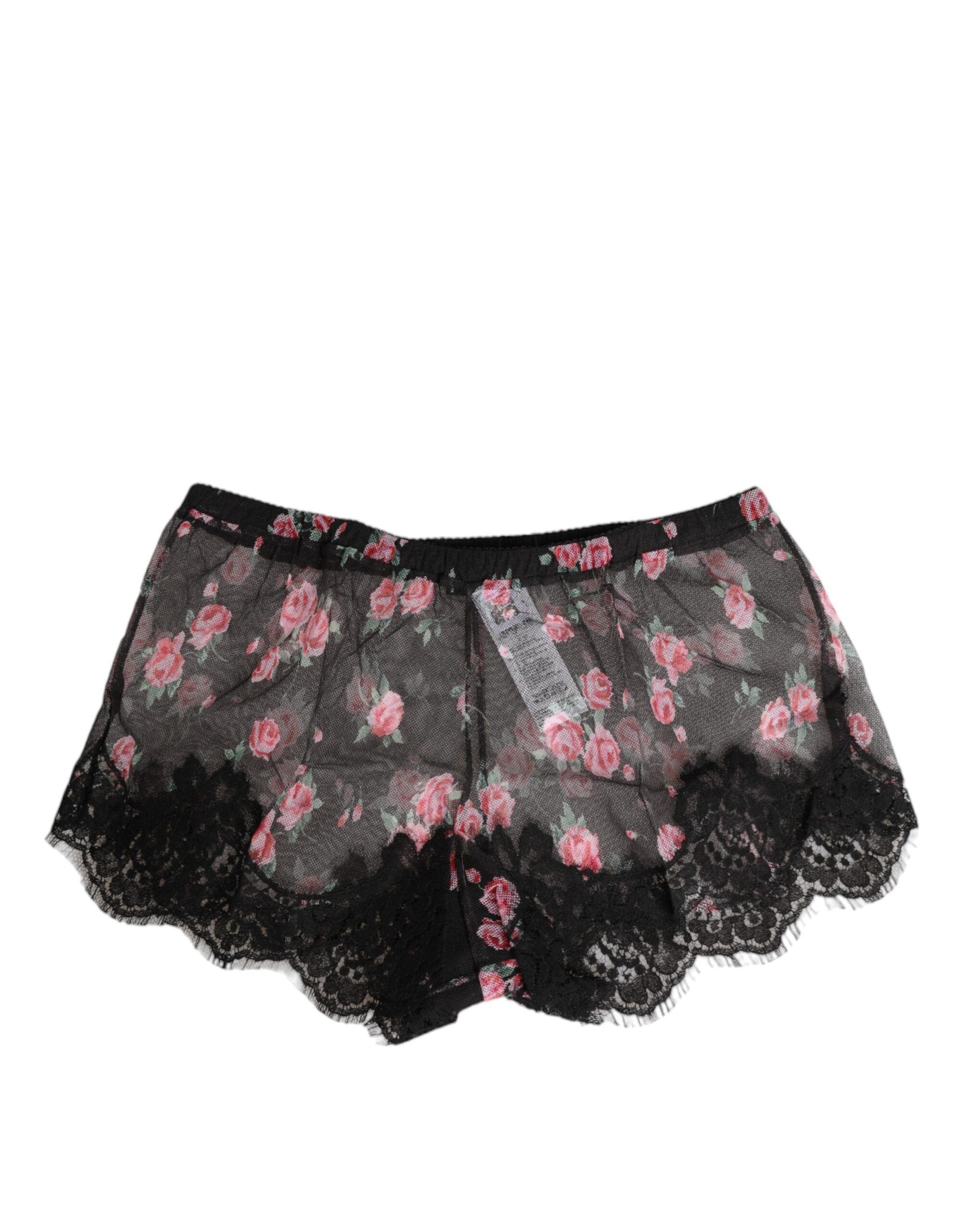 Pink Floral Lace Mesh Lingeri Women's Underwear - Dolce & Gabbana - Modalova