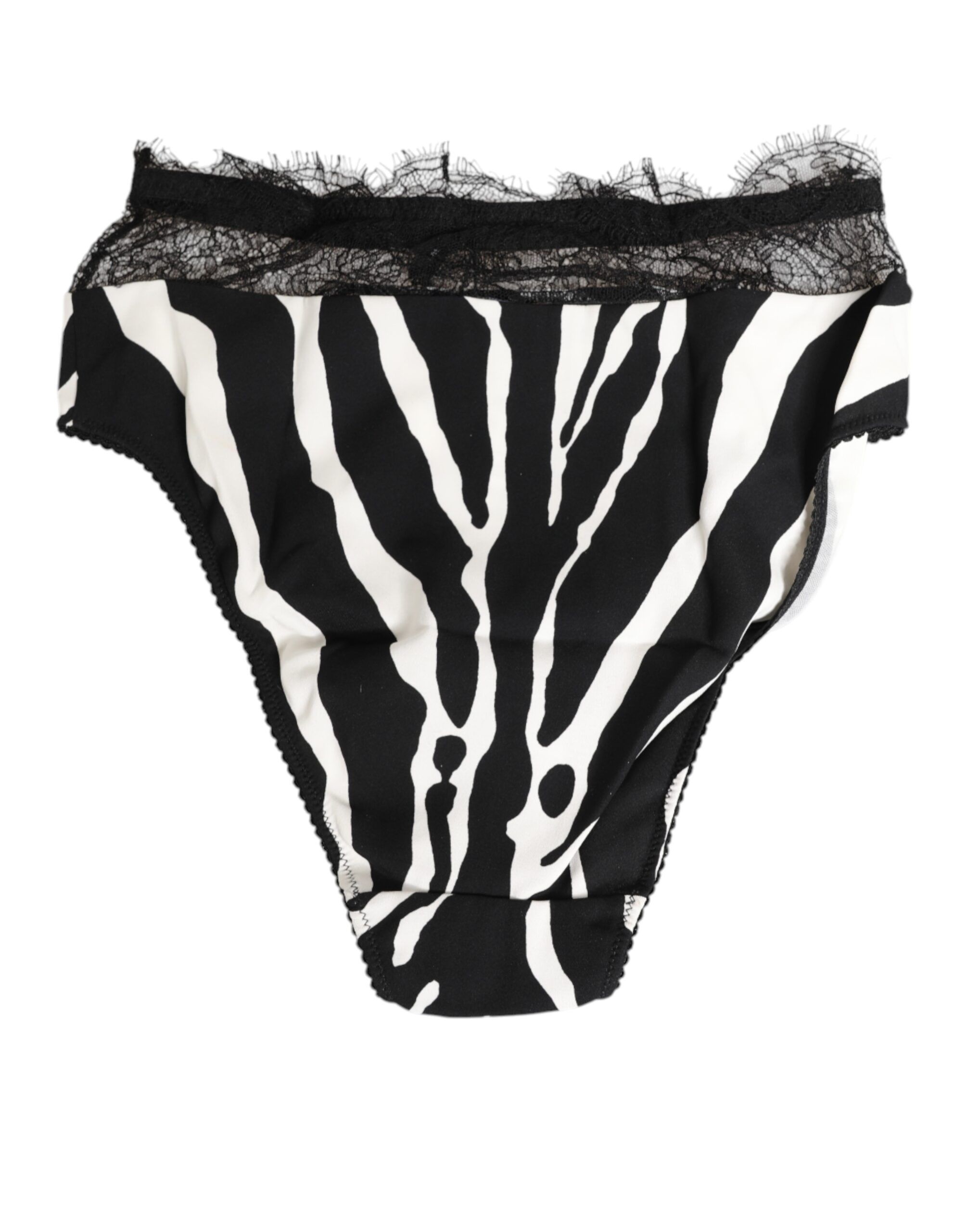 Zebra Print Lace Trim High Women's Underwear - Dolce & Gabbana - Modalova