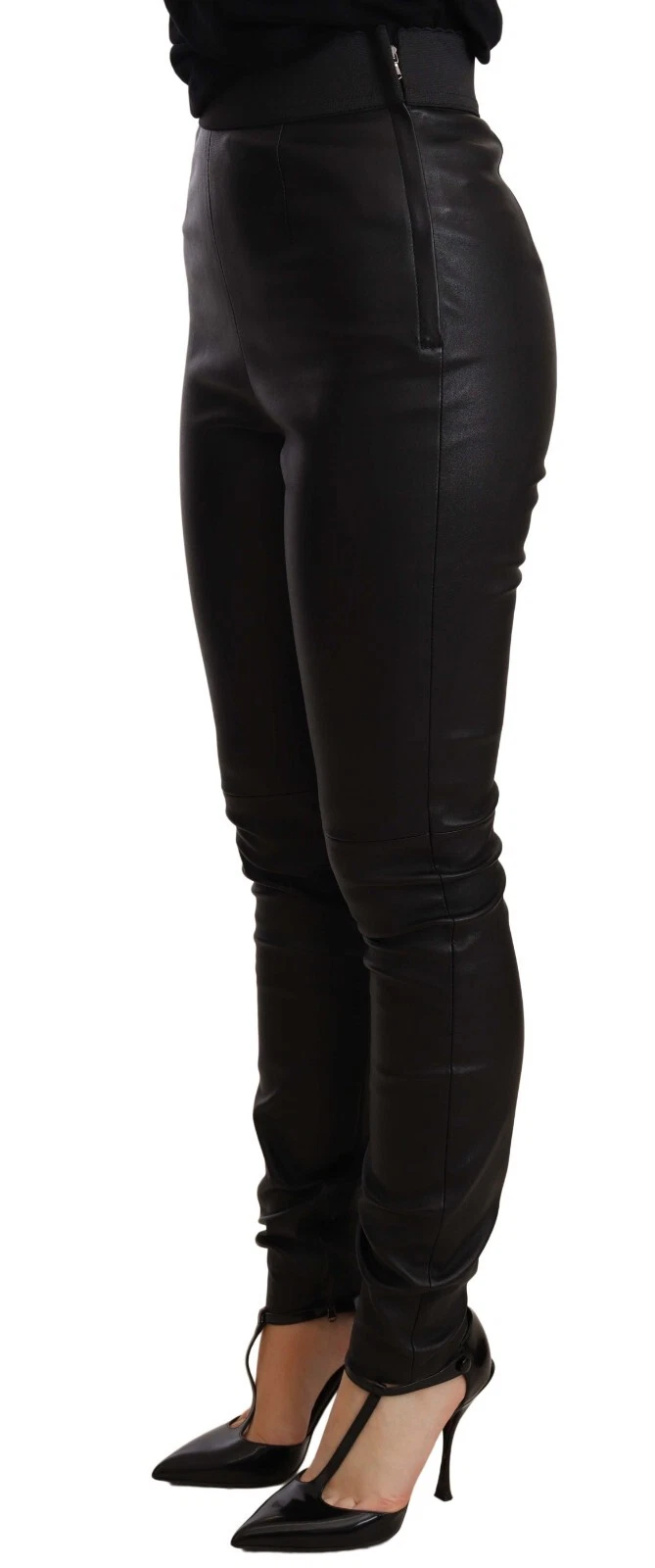 Leather Elastic Waist Trouser Women's Pants (Pre-Owned) - Dolce & Gabbana - Modalova