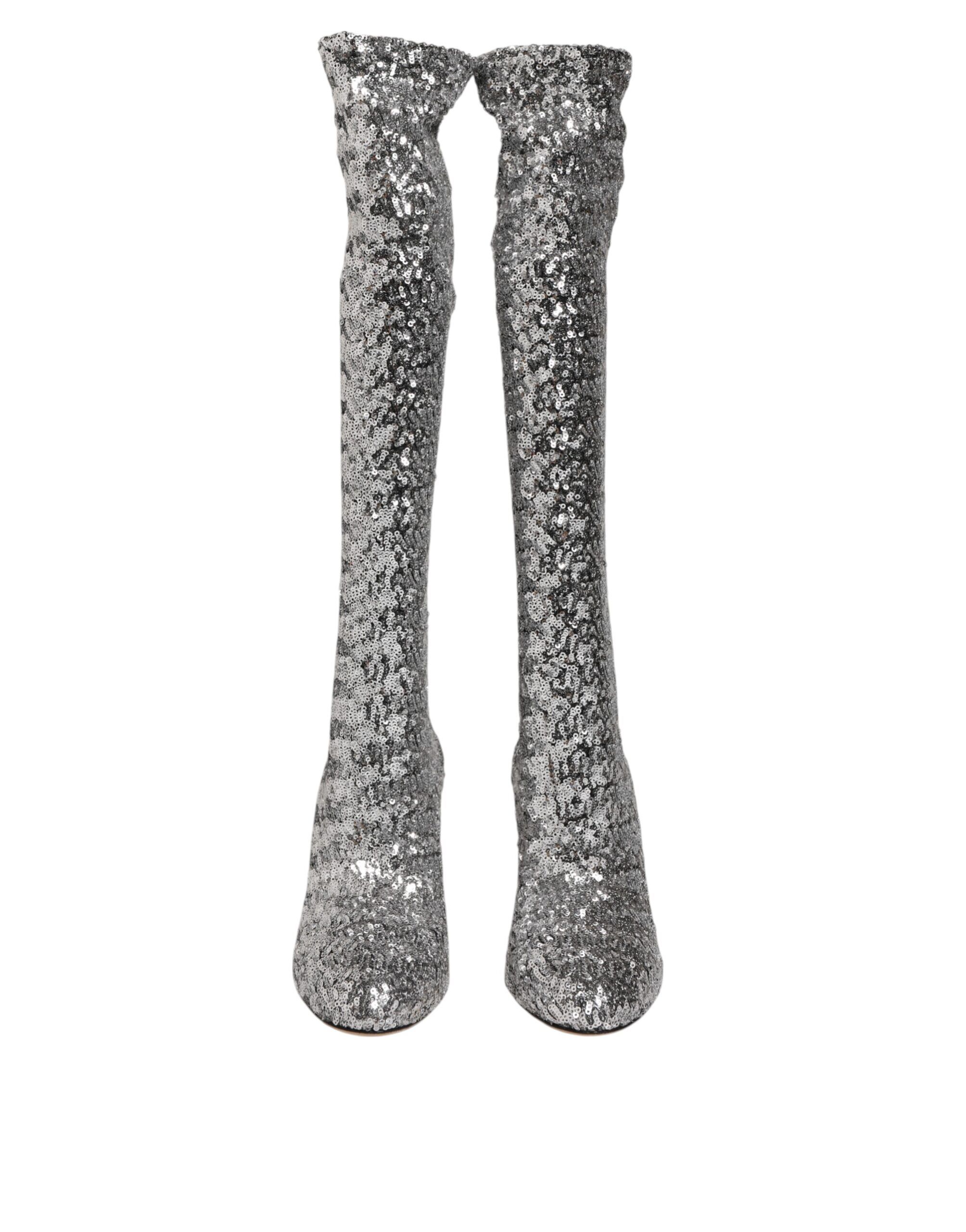 Women's Sequins Glitter High Heel Boot Women's Shoes - Dolce & Gabbana - Modalova