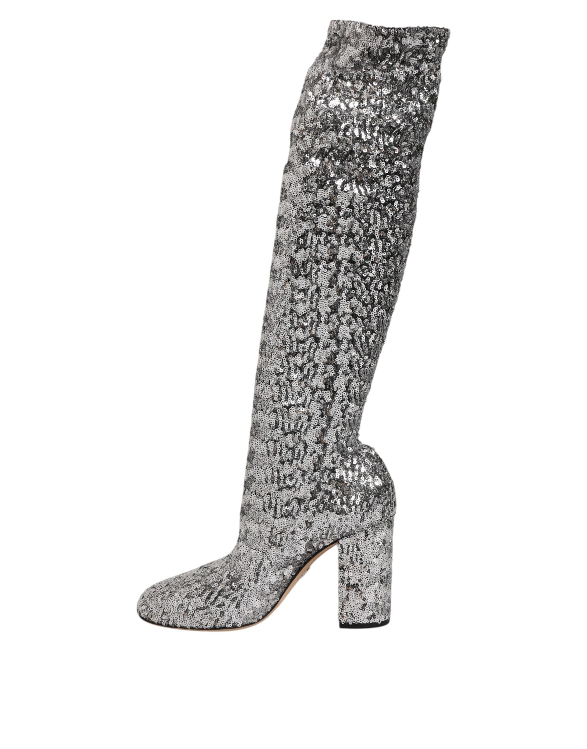 Women's Sequins Glitter High Heel Boot Women's Shoes - Dolce & Gabbana - Modalova
