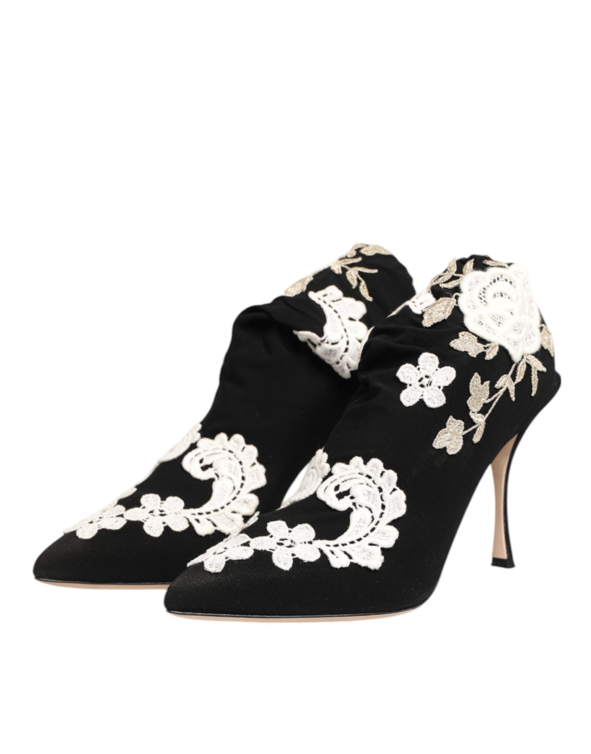 Embroidered Jersey Stiletto Boots Women's Shoes - Dolce & Gabbana - Modalova