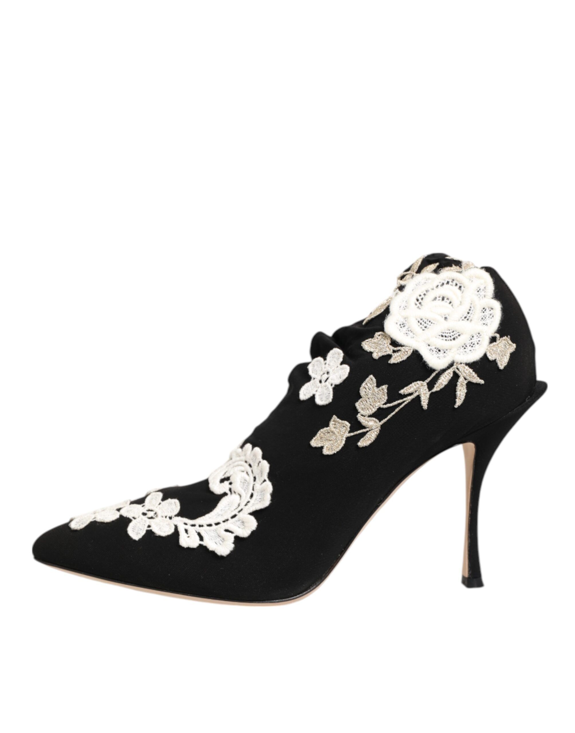 Embroidered Jersey Stiletto Boots Women's Shoes - Dolce & Gabbana - Modalova