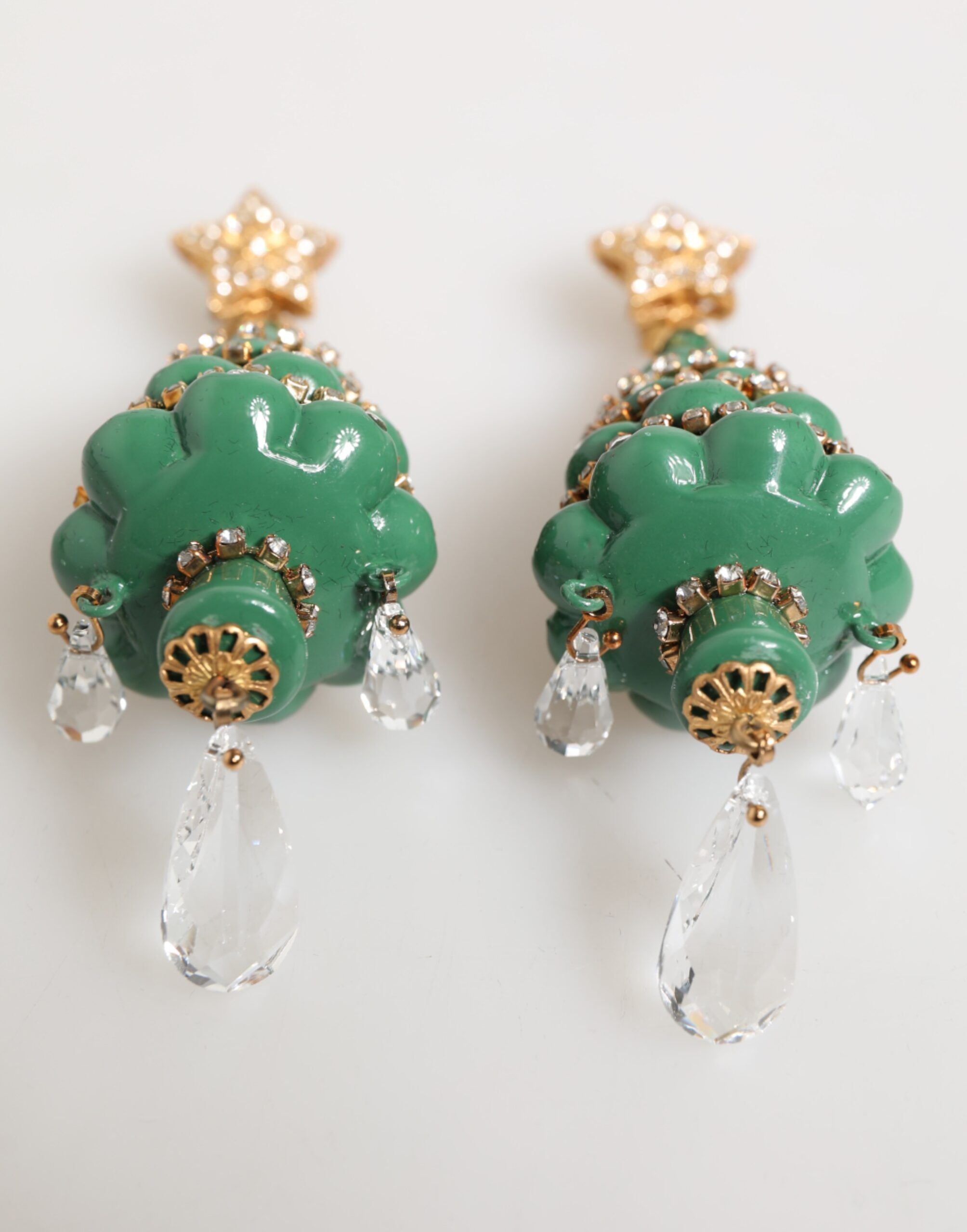 Gold Brass Multicolour Christmas Tree Women's Earrings - Dolce & Gabbana - Modalova