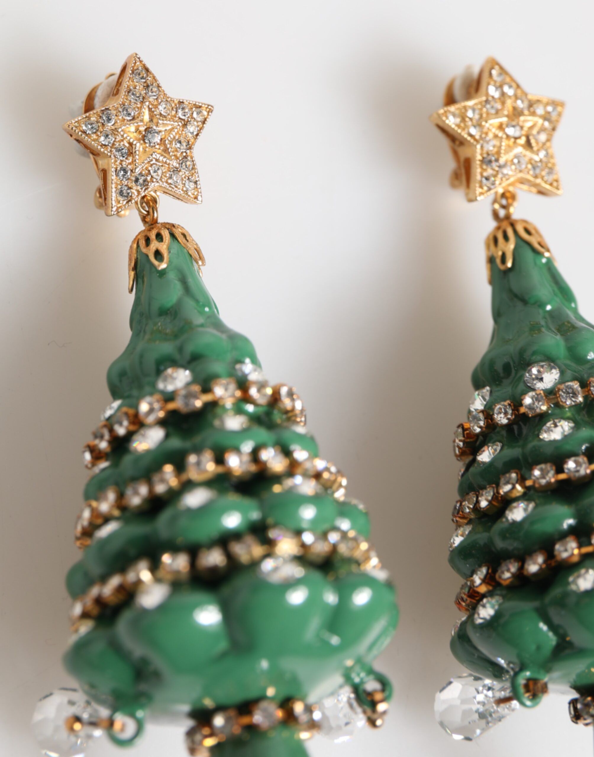 Gold Brass Multicolour Christmas Tree Women's Earrings - Dolce & Gabbana - Modalova