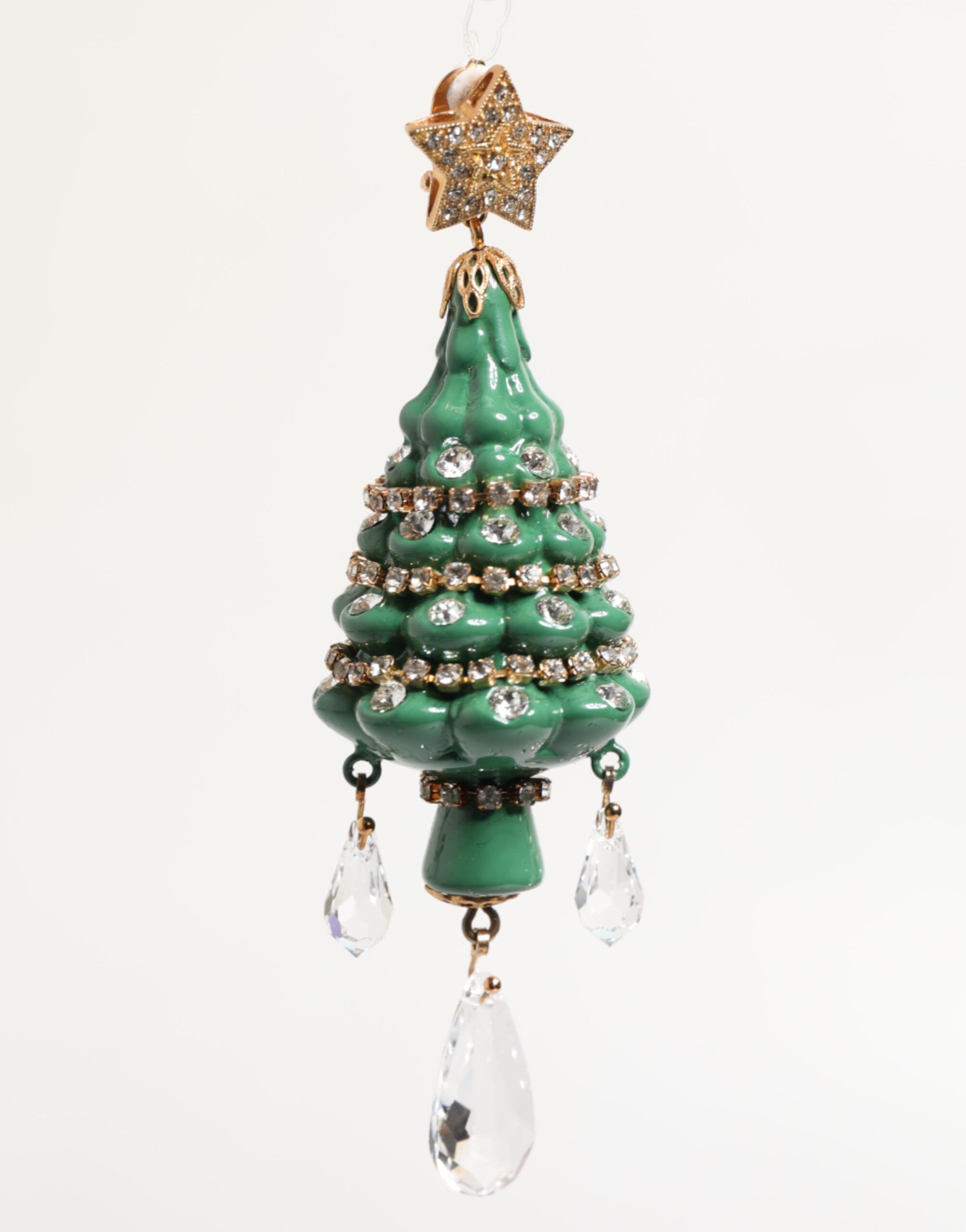 Gold Brass Multicolour Christmas Tree Women's Earrings - Dolce & Gabbana - Modalova