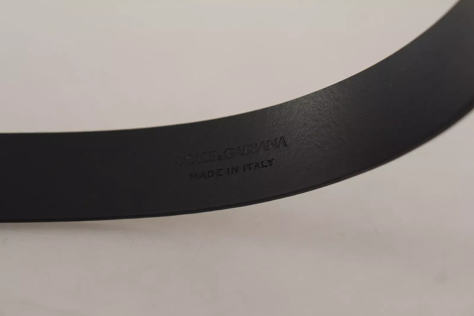 Calf Leather Silver Tone Metal Buckle Men's Belt - Dolce & Gabbana - Modalova