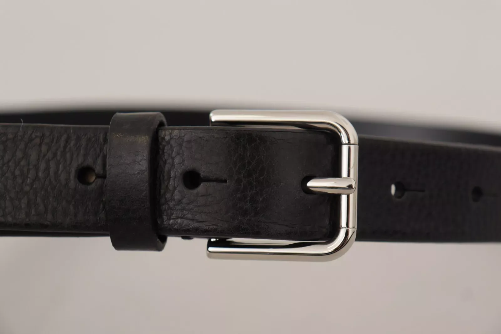 Calf Leather Silver Tone Metal Buckle Men's Belt - Dolce & Gabbana - Modalova
