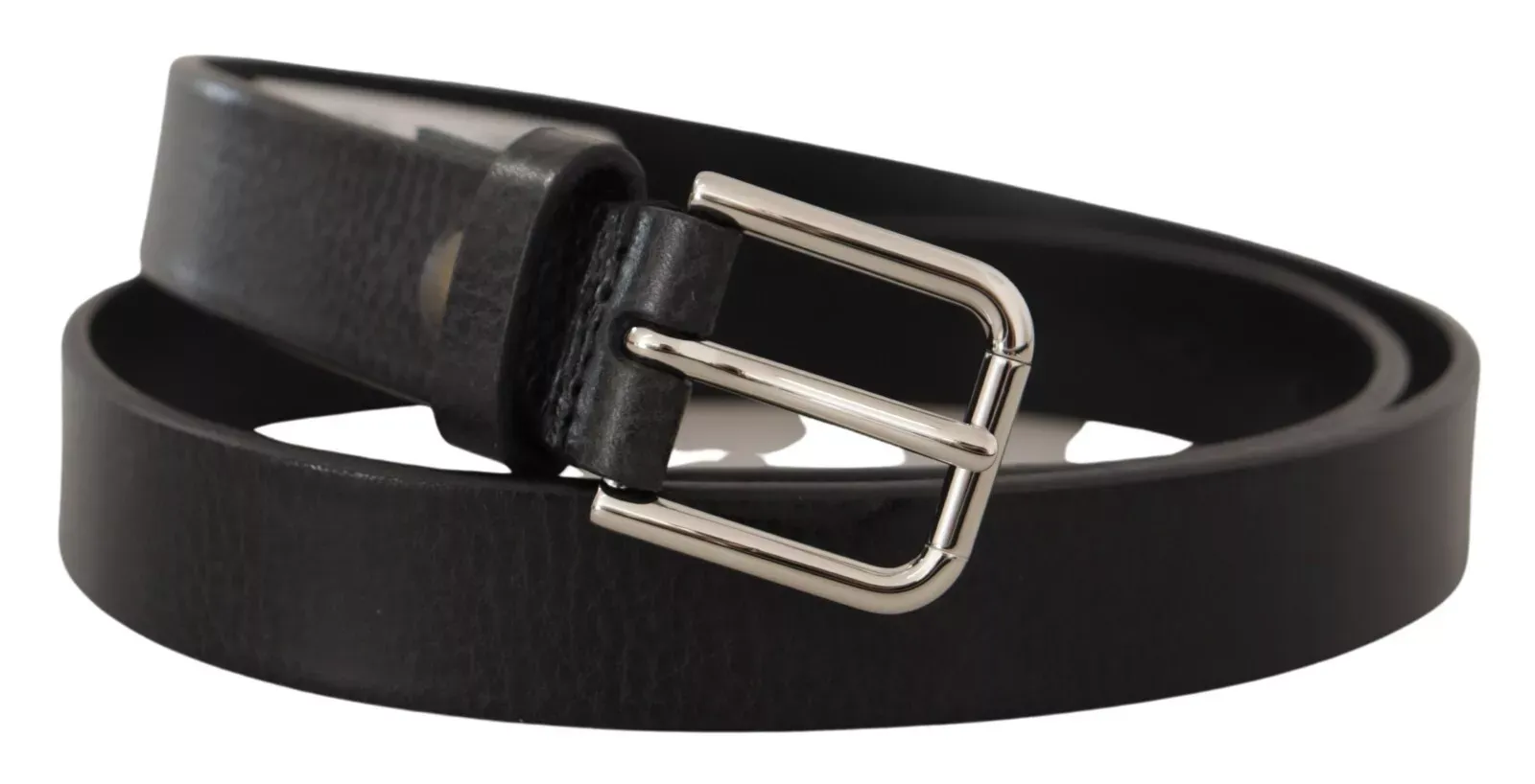 Calf Leather Silver Tone Metal Buckle Men's Belt - Dolce & Gabbana - Modalova