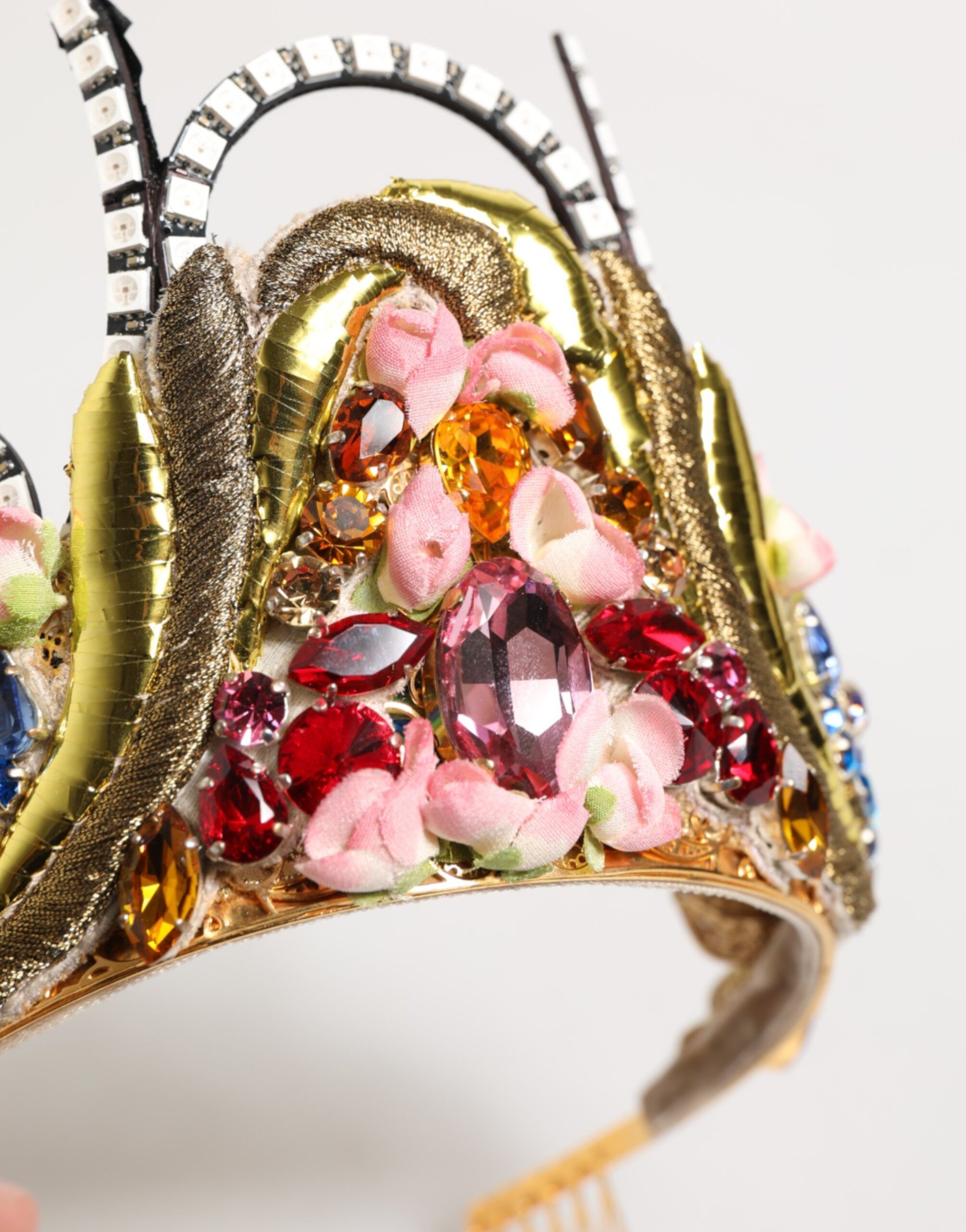 Brass Crystal Embellished Headpiece Crown Women's Tiara (Pre-Owned) - Dolce & Gabbana - Modalova