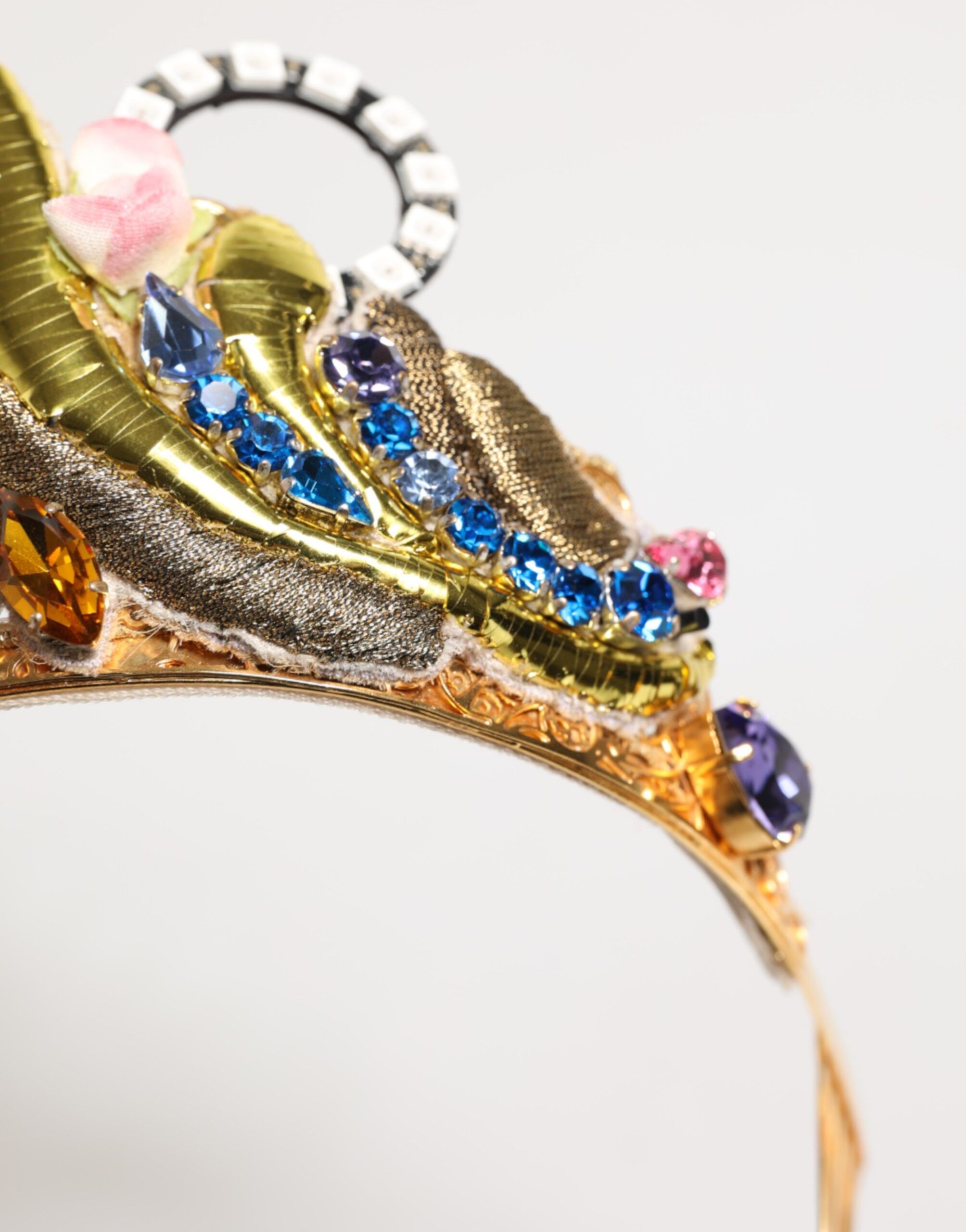 Brass Crystal Embellished Headpiece Crown Women's Tiara (Pre-Owned) - Dolce & Gabbana - Modalova