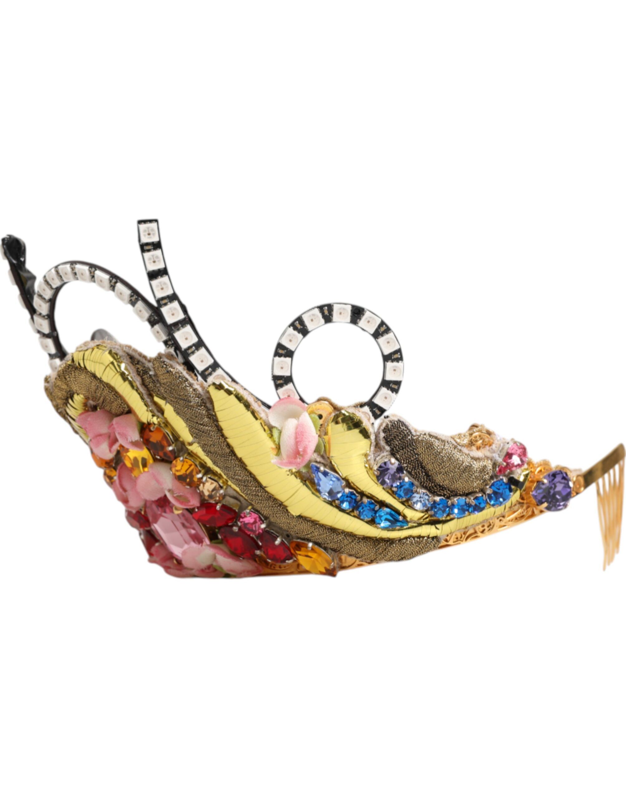 Brass Crystal Embellished Headpiece Crown Women's Tiara (Pre-Owned) - Dolce & Gabbana - Modalova