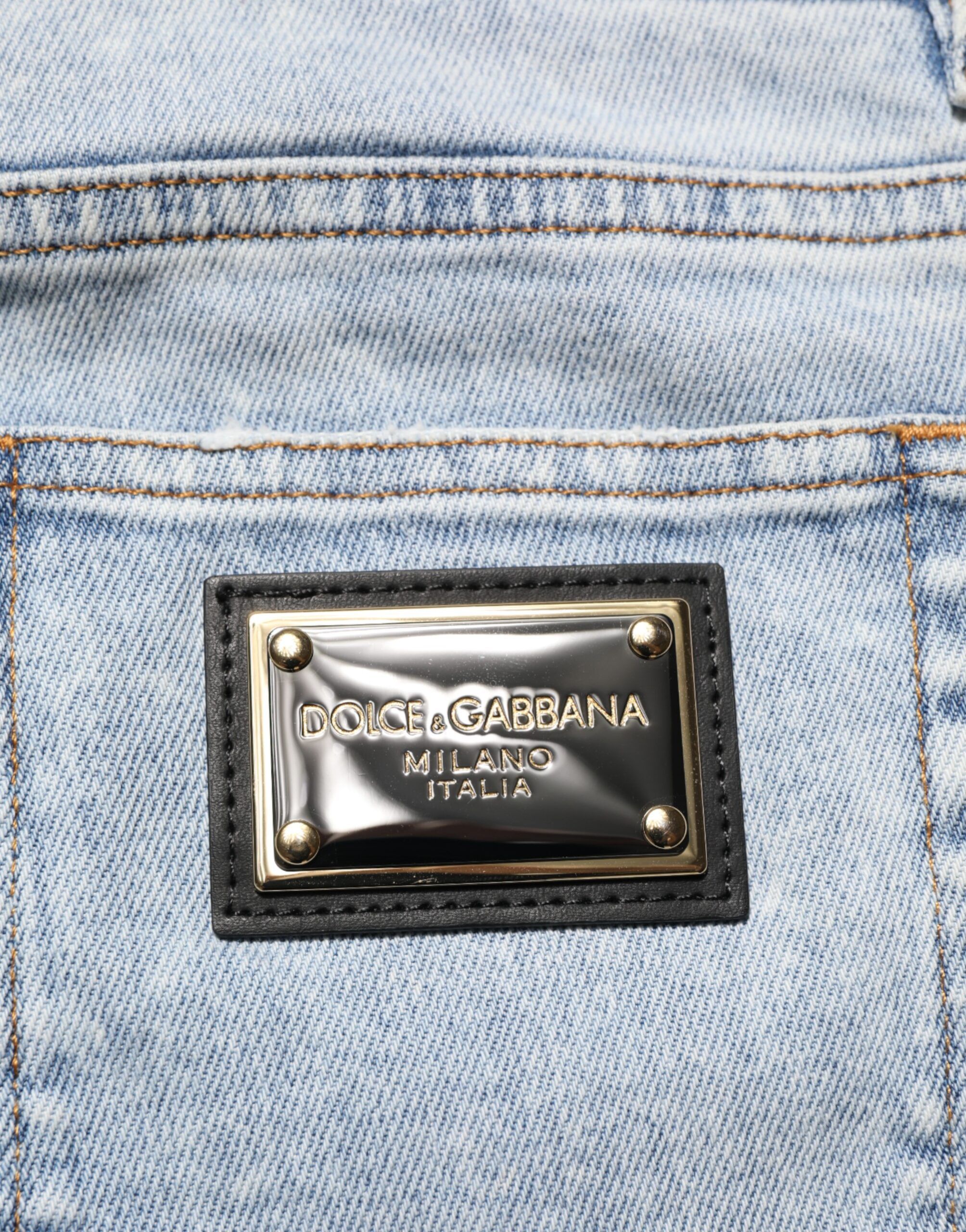 Distressed Slim Fit Ripped Denim Men's Jeans (Pre-Owned) - Dolce & Gabbana - Modalova