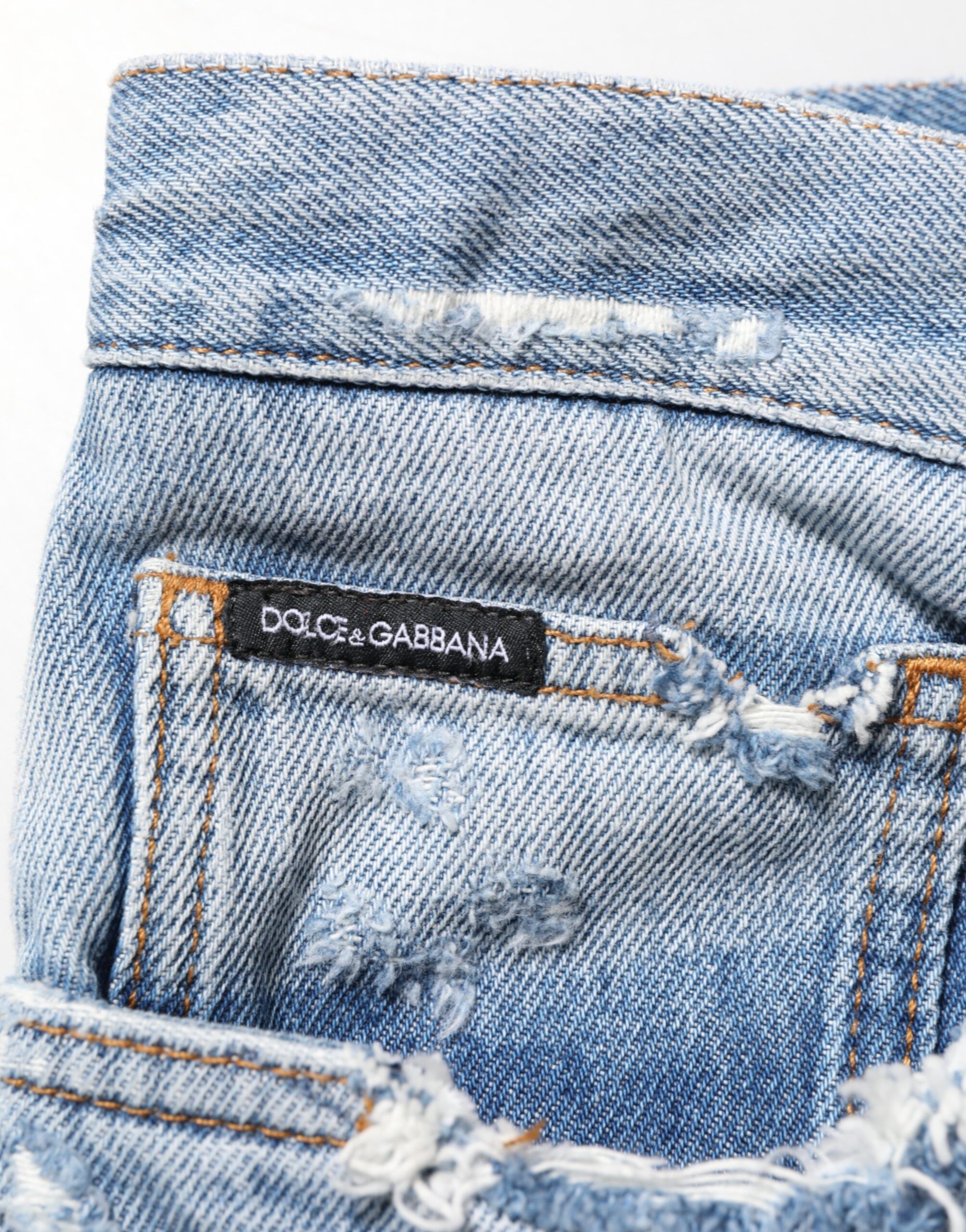 Distressed Ripped Denim Pants Men's Jeans - Dolce & Gabbana - Modalova