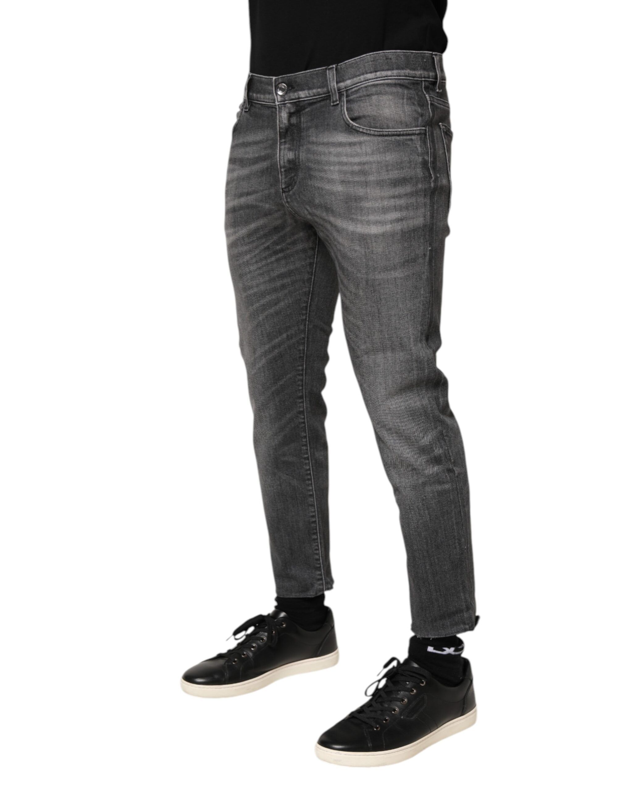 Cotton Denim Slim Fit Distressed Pants Men's Jeans (Pre-Owned) - Dolce & Gabbana - Modalova