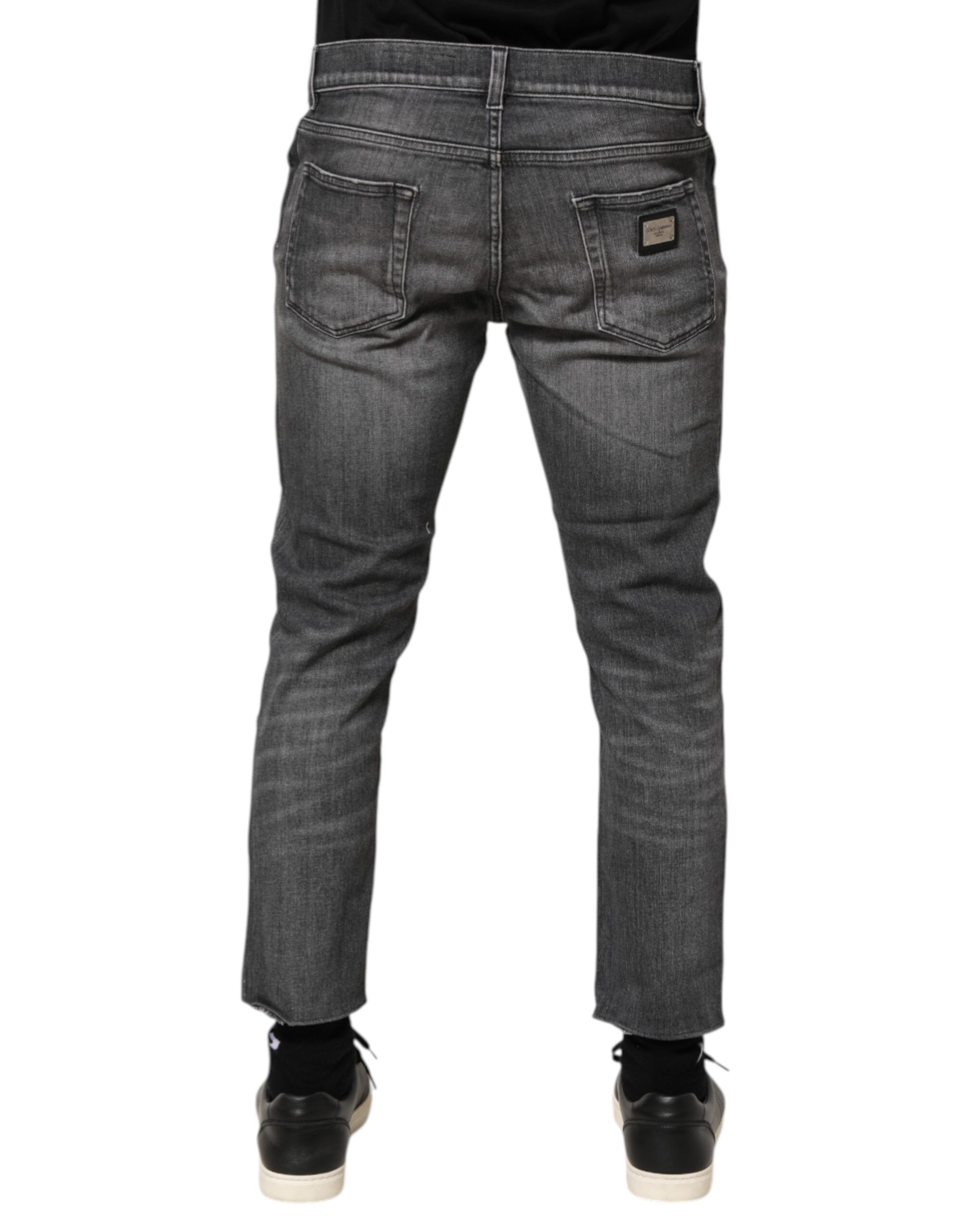 Cotton Denim Slim Fit Distressed Pants Men's Jeans (Pre-Owned) - Dolce & Gabbana - Modalova