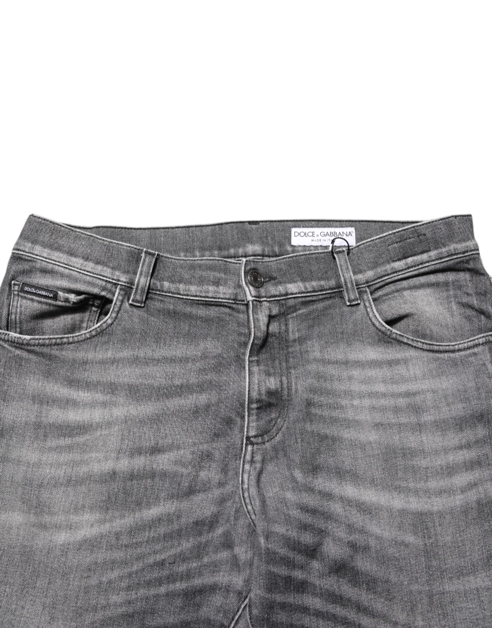 Cotton Denim Slim Fit Distressed Pants Men's Jeans (Pre-Owned) - Dolce & Gabbana - Modalova