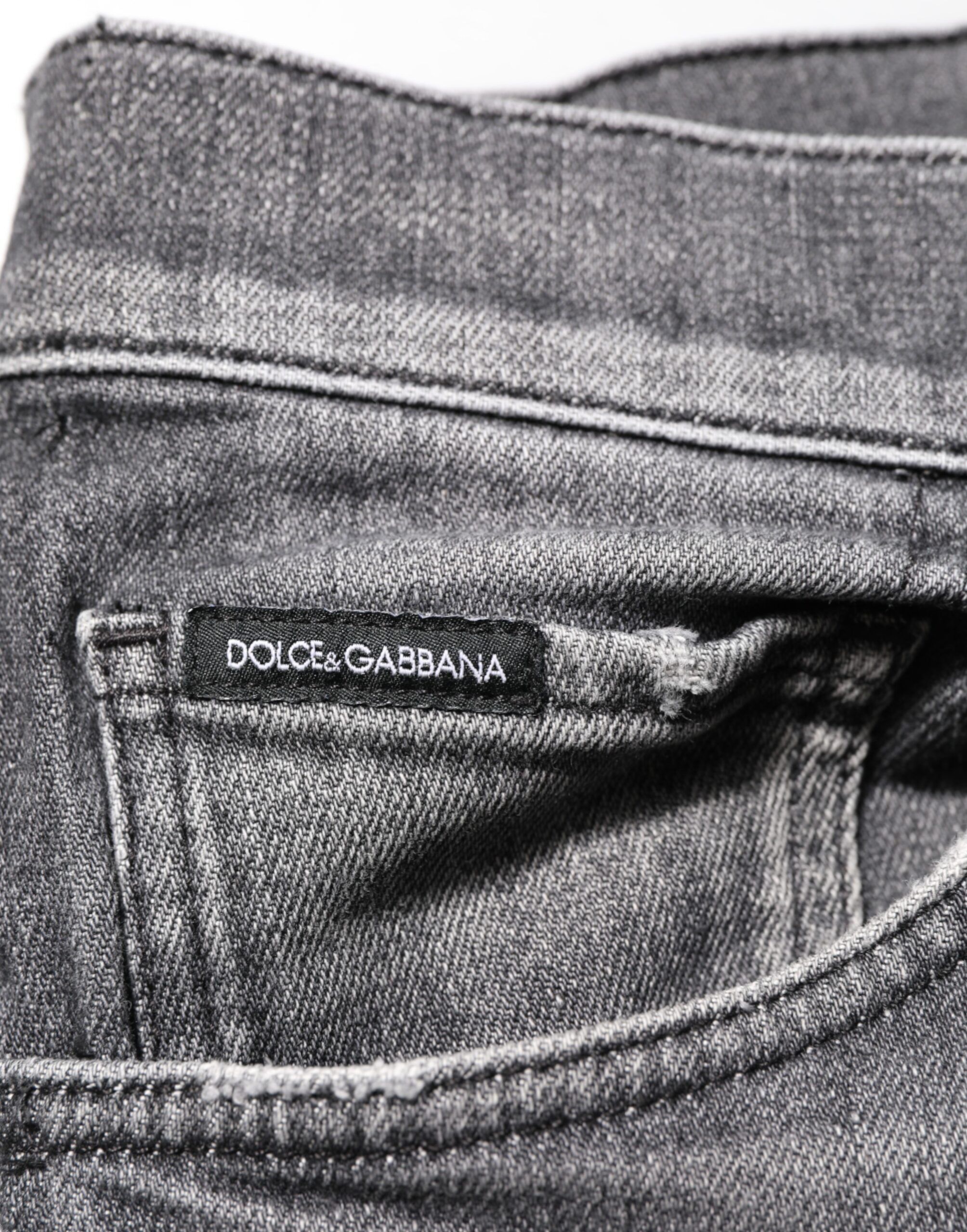 Cotton Denim Slim Fit Distressed Pants Men's Jeans (Pre-Owned) - Dolce & Gabbana - Modalova