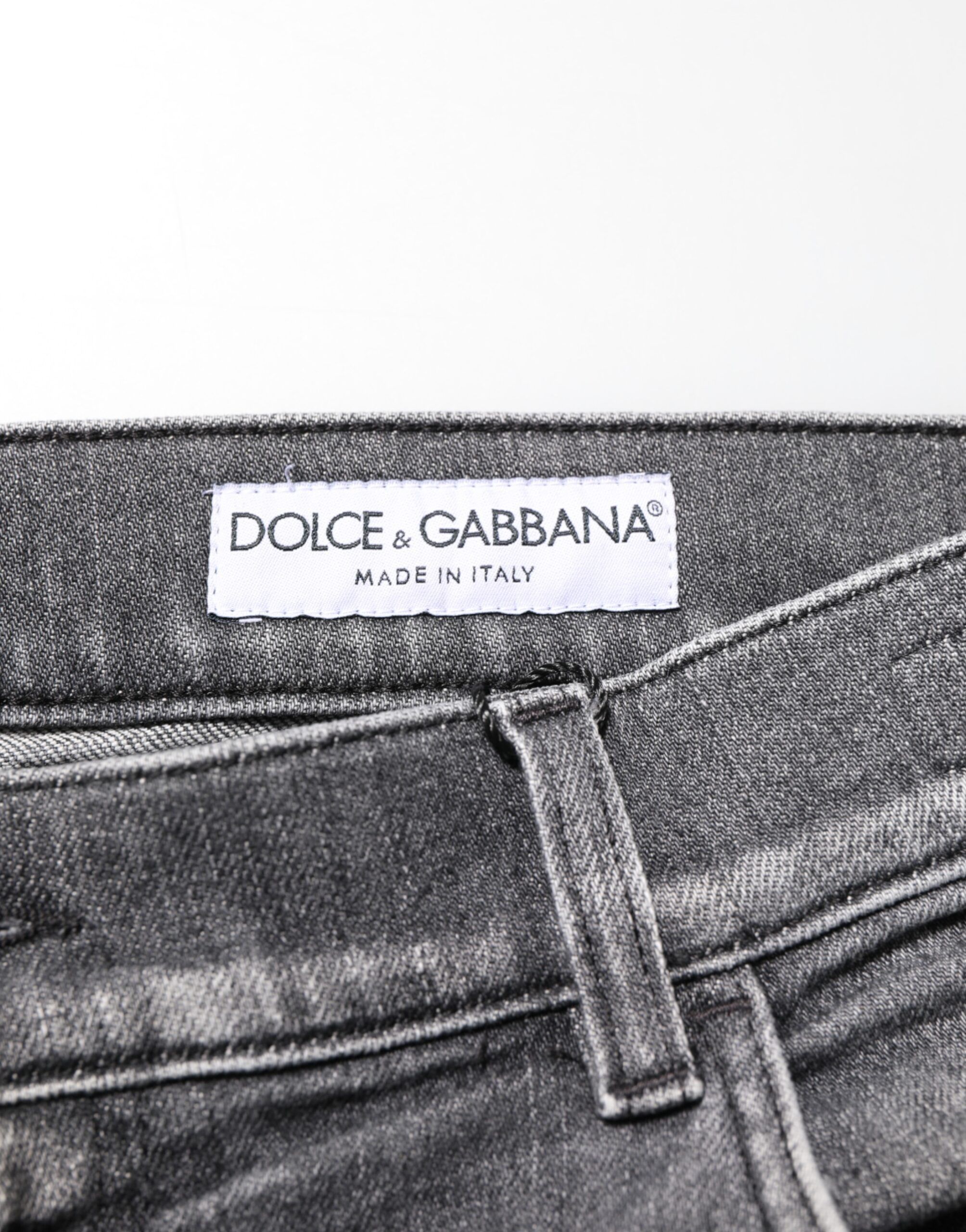 Cotton Denim Slim Fit Distressed Pants Men's Jeans (Pre-Owned) - Dolce & Gabbana - Modalova
