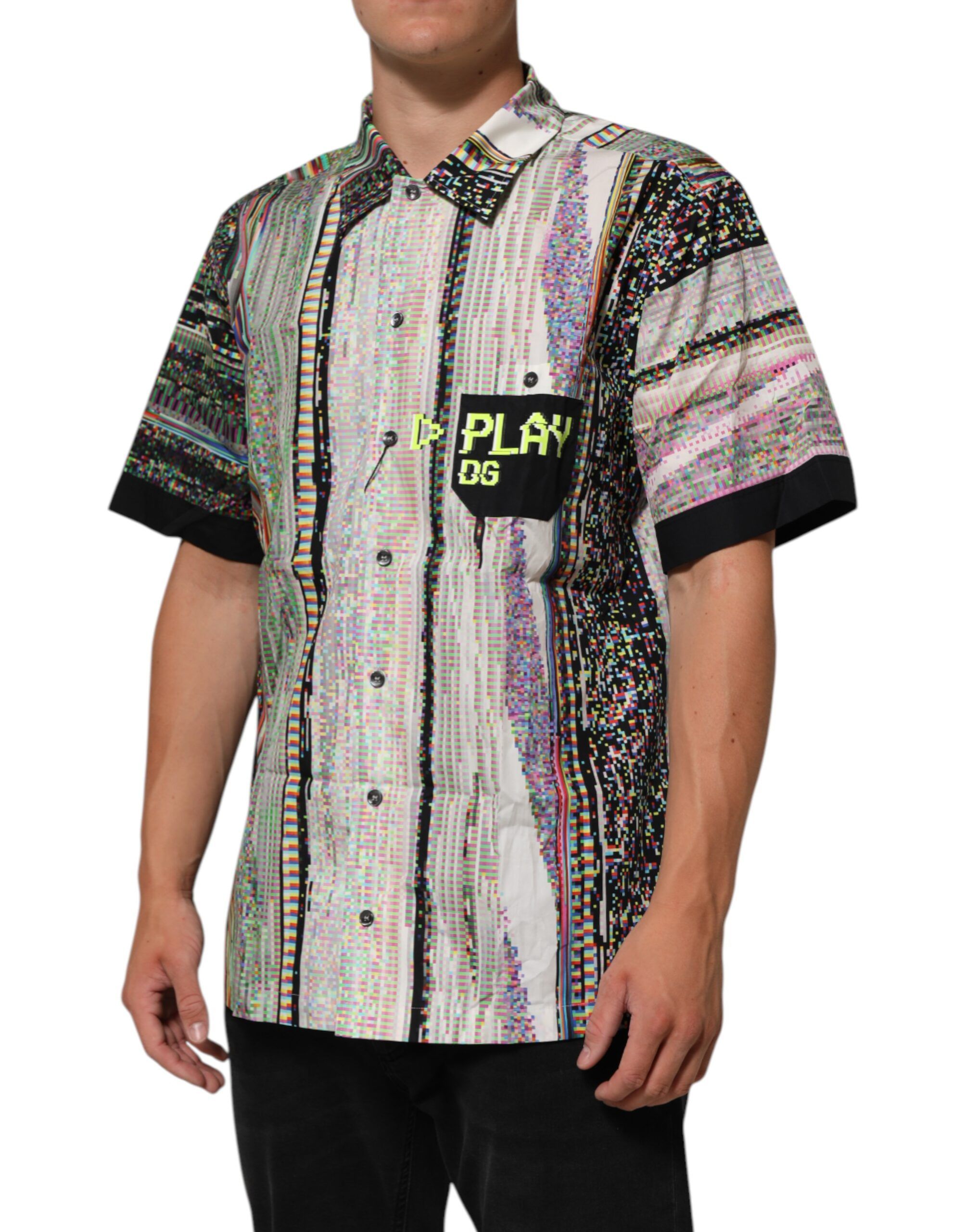 Graphic Collared Casual Men's Shirt - Dolce & Gabbana - Modalova
