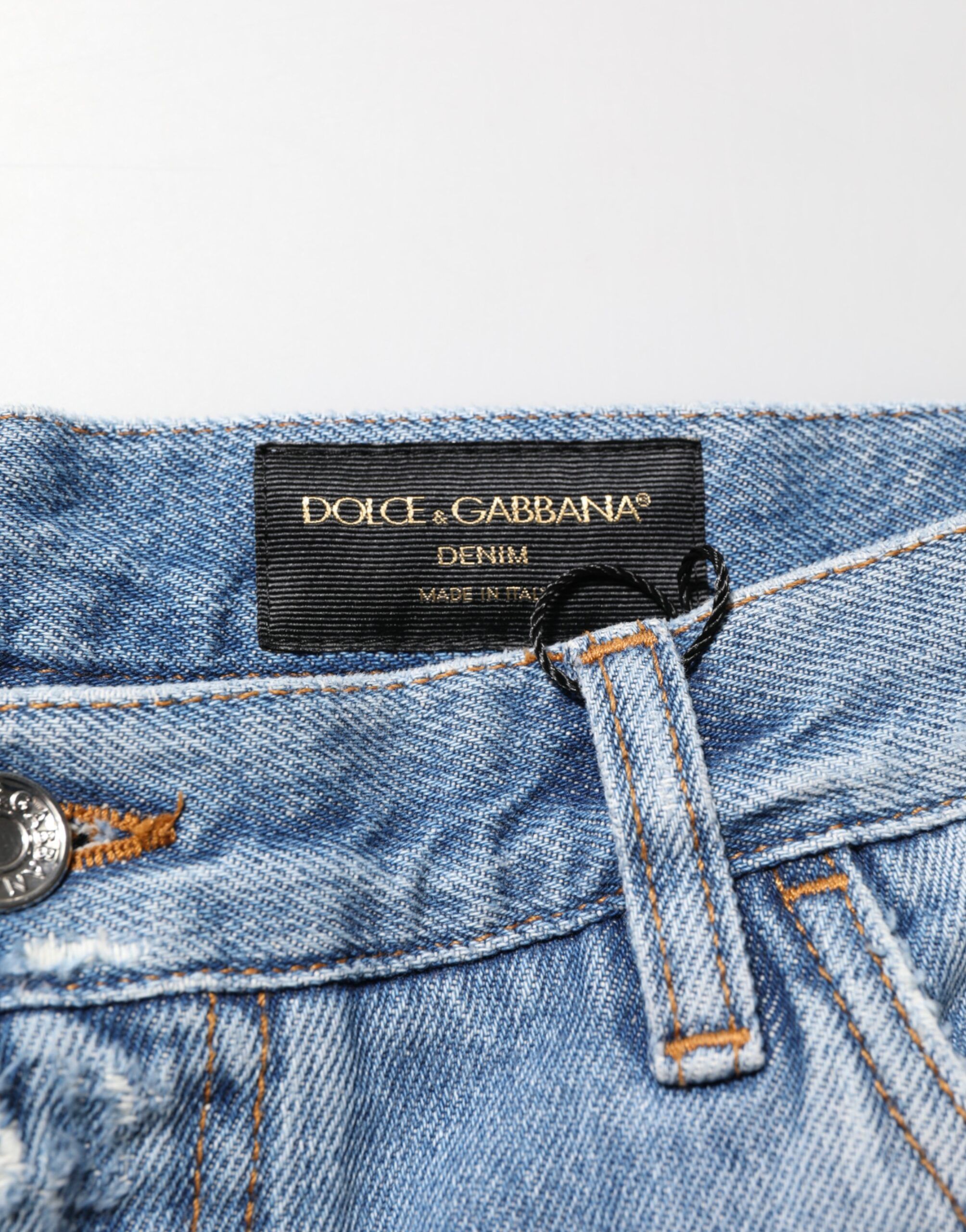 Distressed Ripped Denim Trouser Men's Jeans - Dolce & Gabbana - Modalova